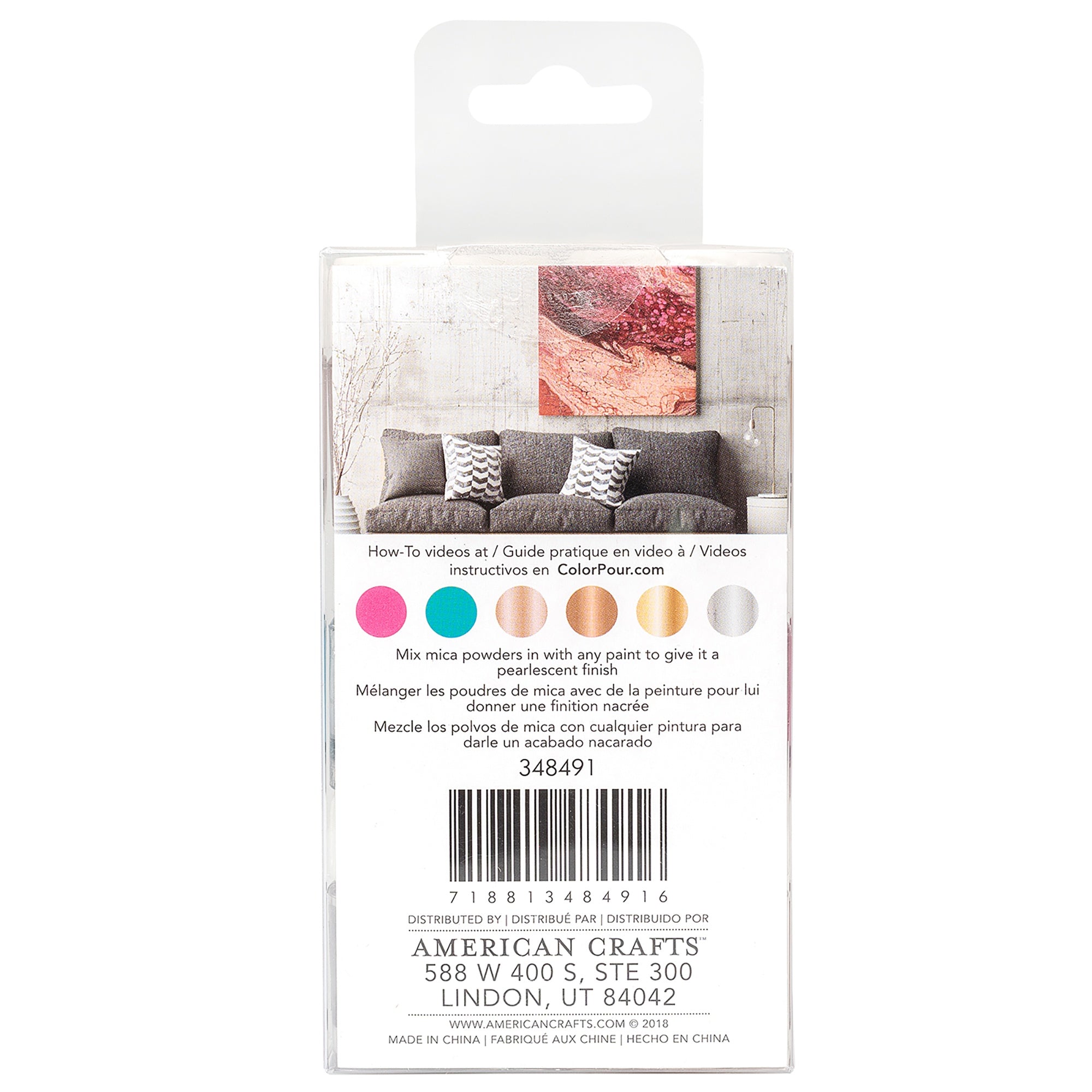 AC Color Pour Pearlescent Powder Mix-In Kit with 6 Colors