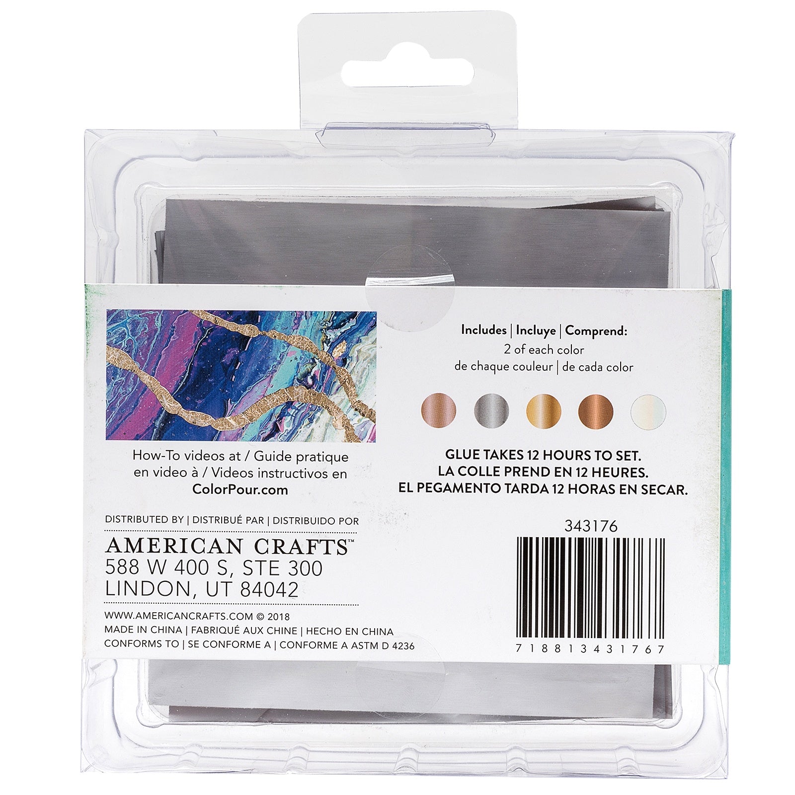 American Crafts Color Pour Gilding Kit with Metallic Foils