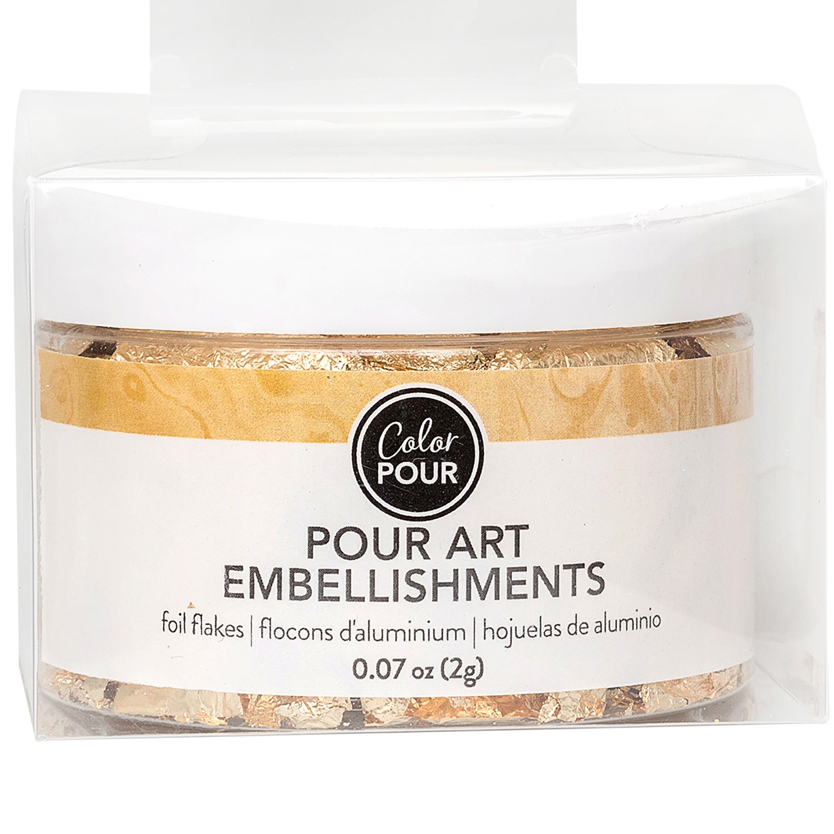 American Crafts Color Pour Gold Flakes-0.5oz
