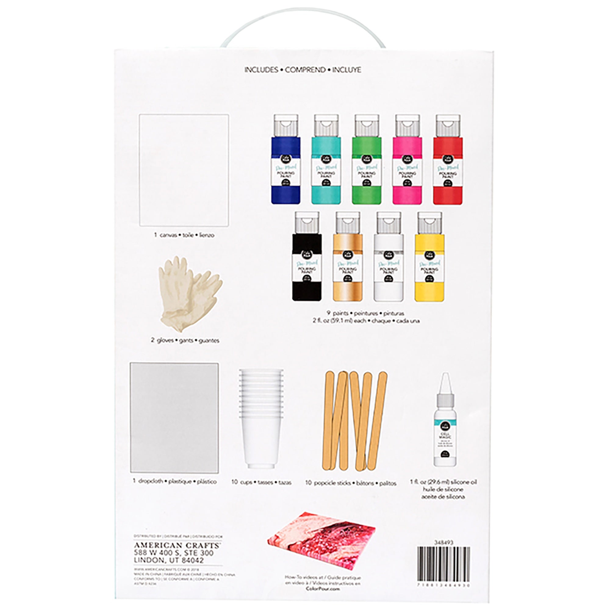 American Crafts Color Pour Pre-Mixed Pour Art Starter Kit