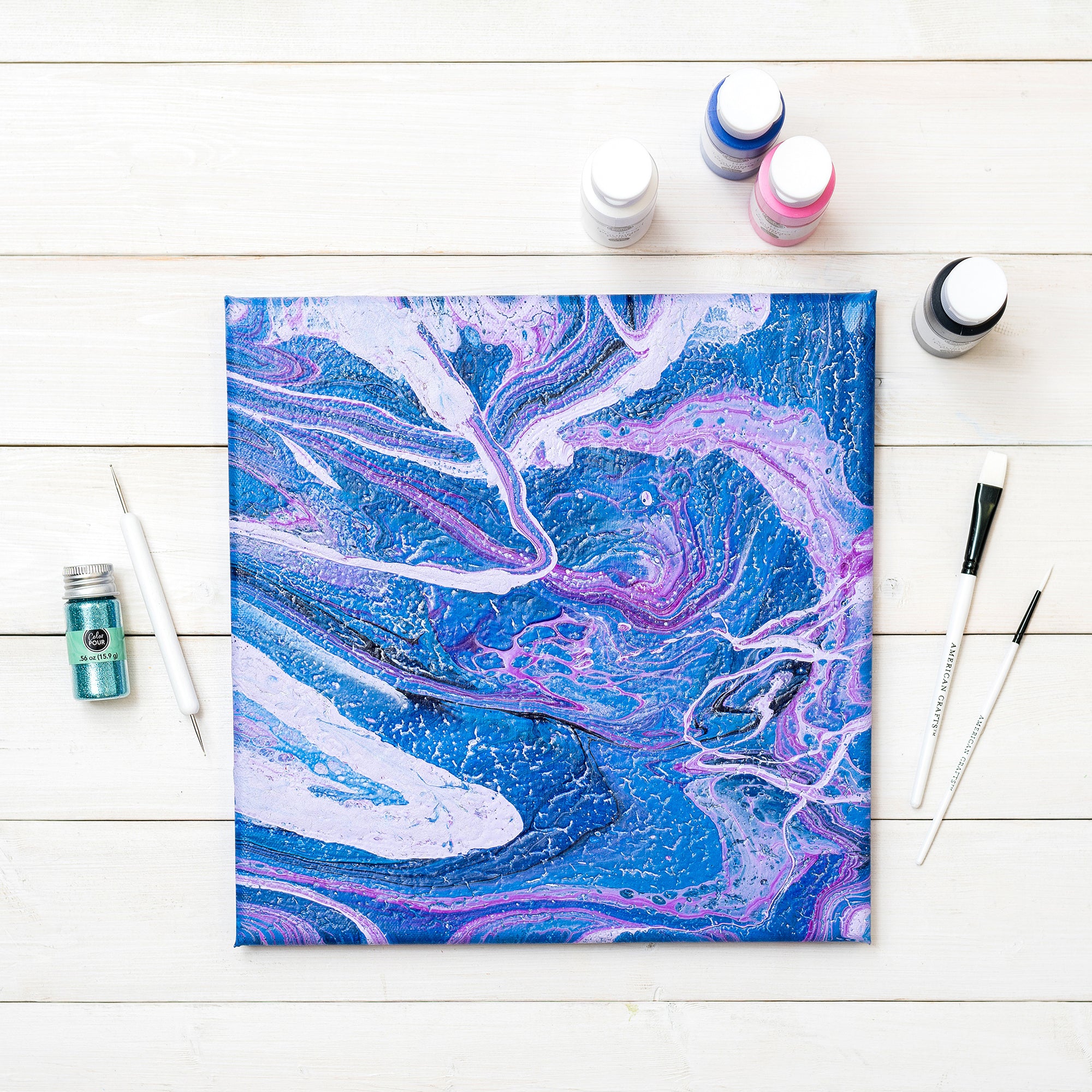 American Crafts Color Pour Pre-Mixed Pour Art Starter Kit