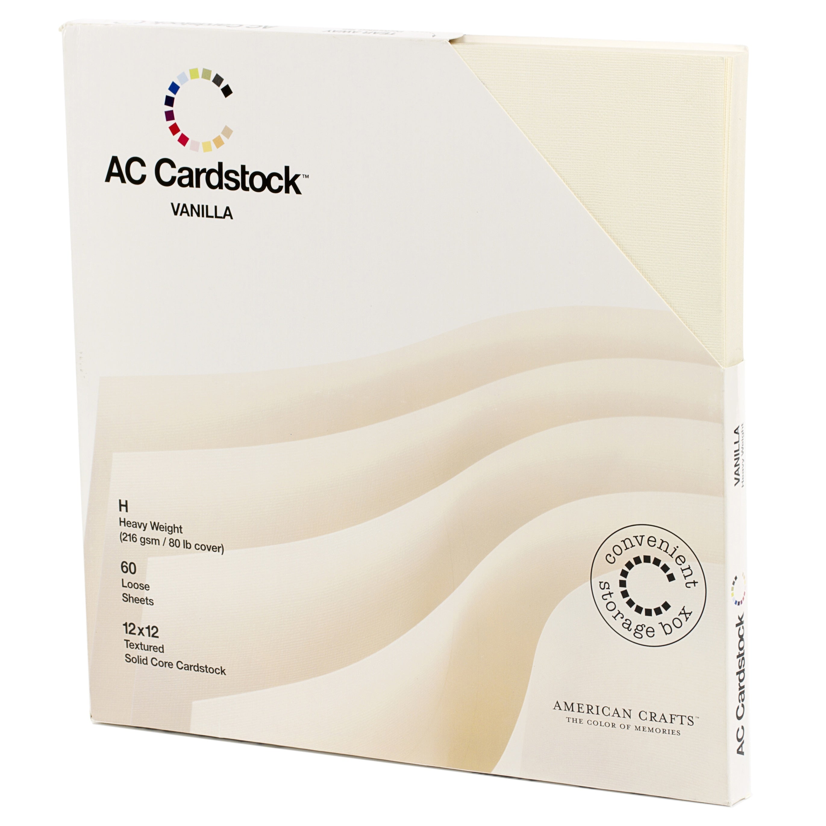 American Crafts 12x12" Cardstock - 60 Pack, Assorted Styles