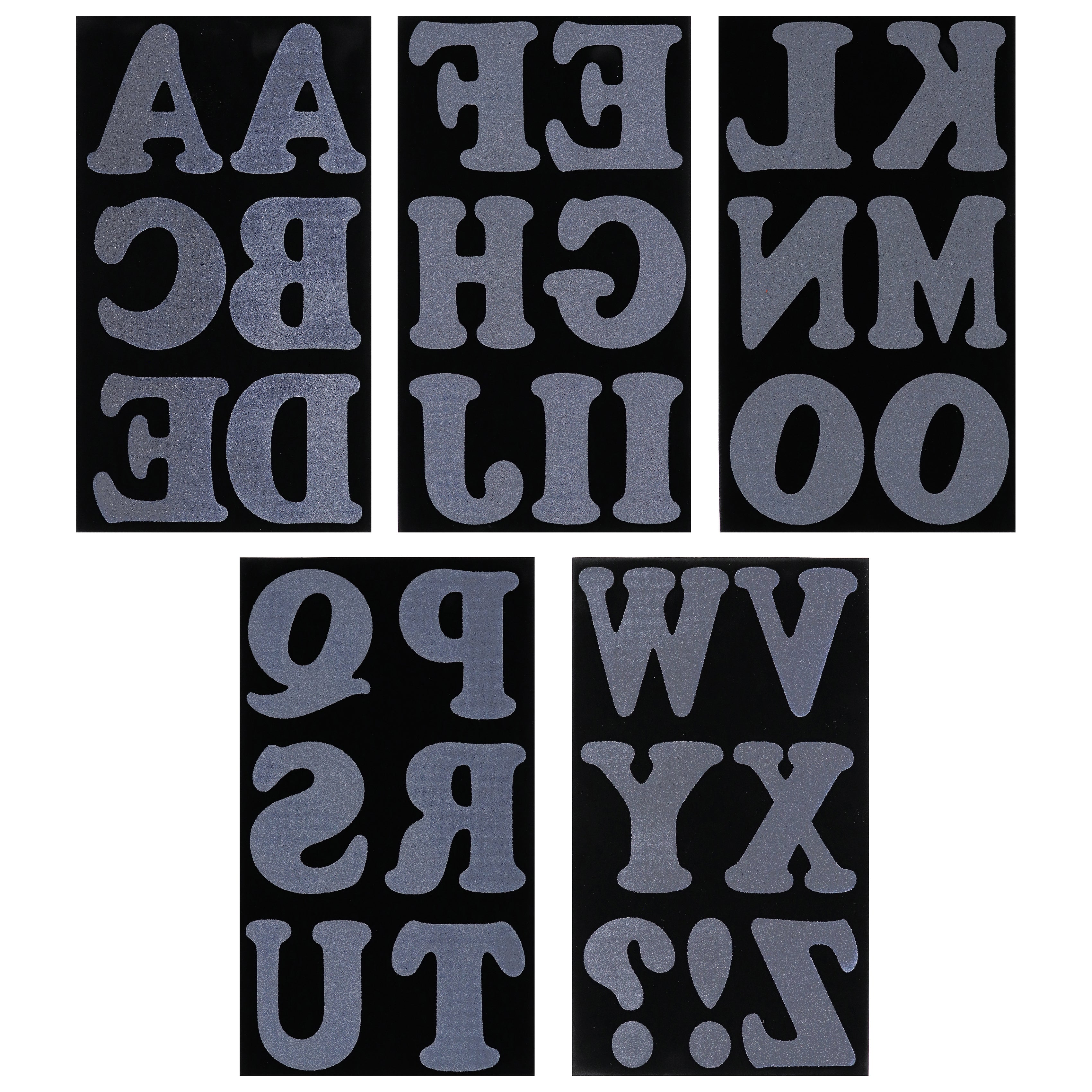 Jolee's 3" Black Iron-On Letters - 32 pack