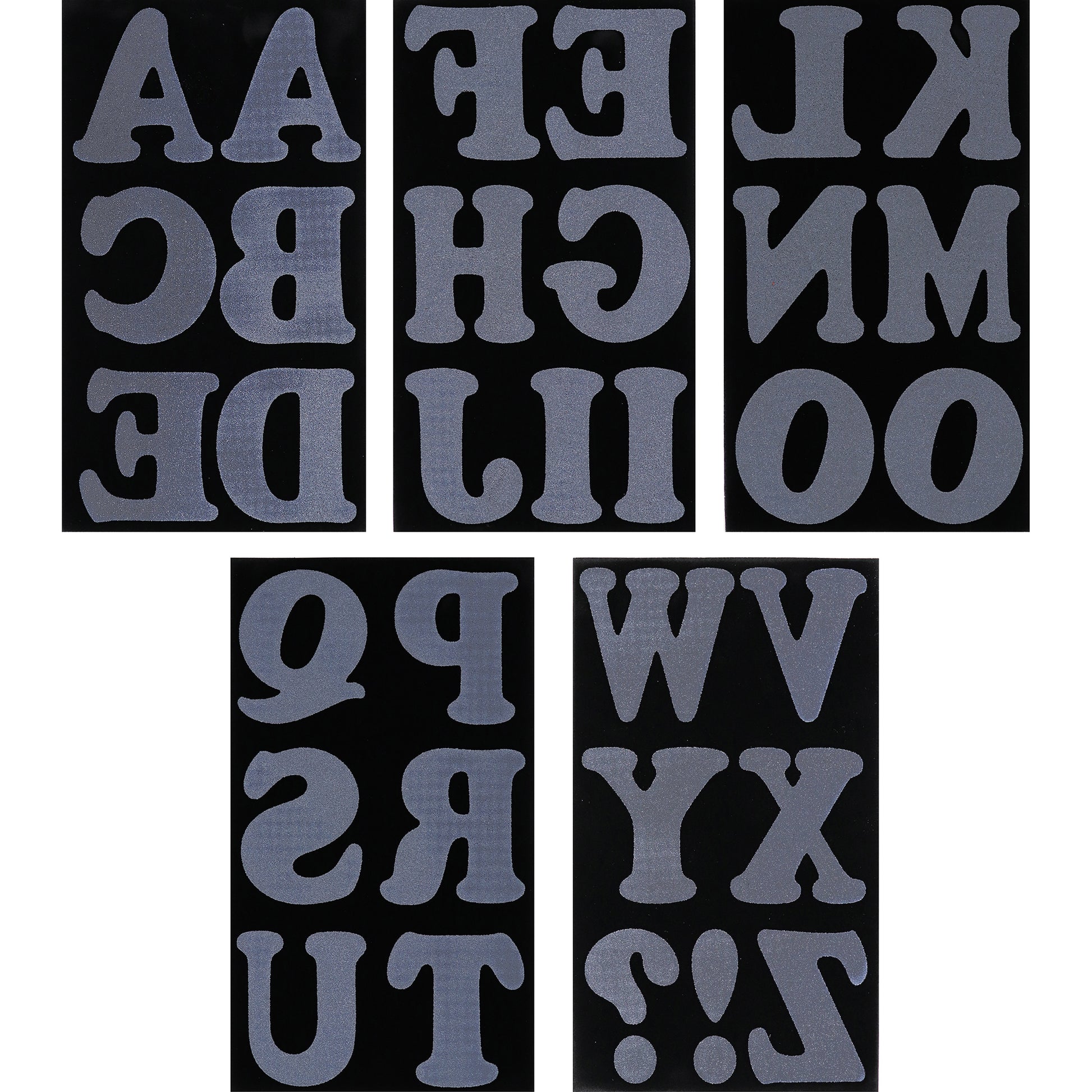 Jolee's 3" Flocked Iron-On Letters - Available in White or Black