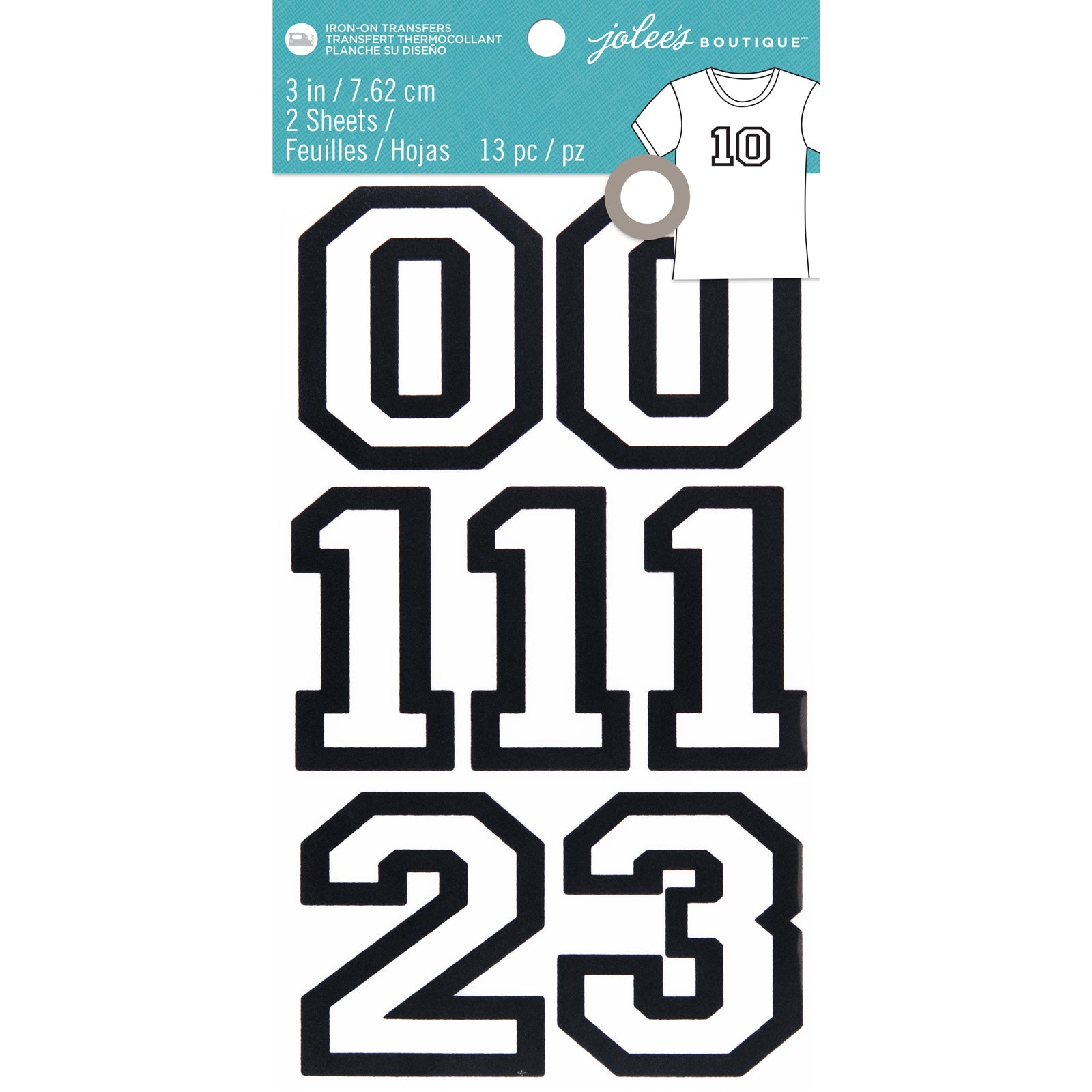 Jolee's 3" Iron-On Numbers
