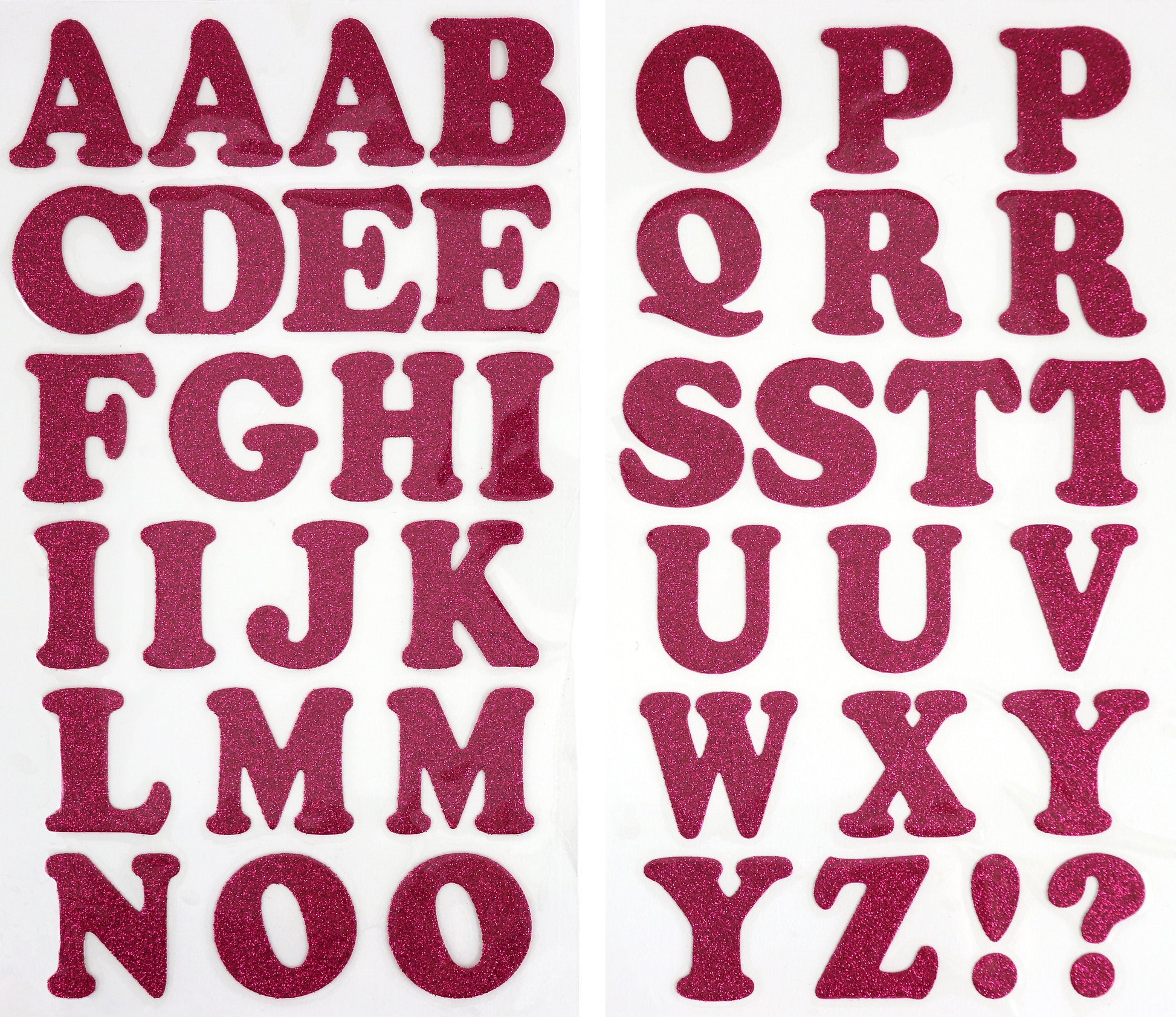 Jolee's 1.5" Iron-On Letters with Glitter - Available in Pink or Black
