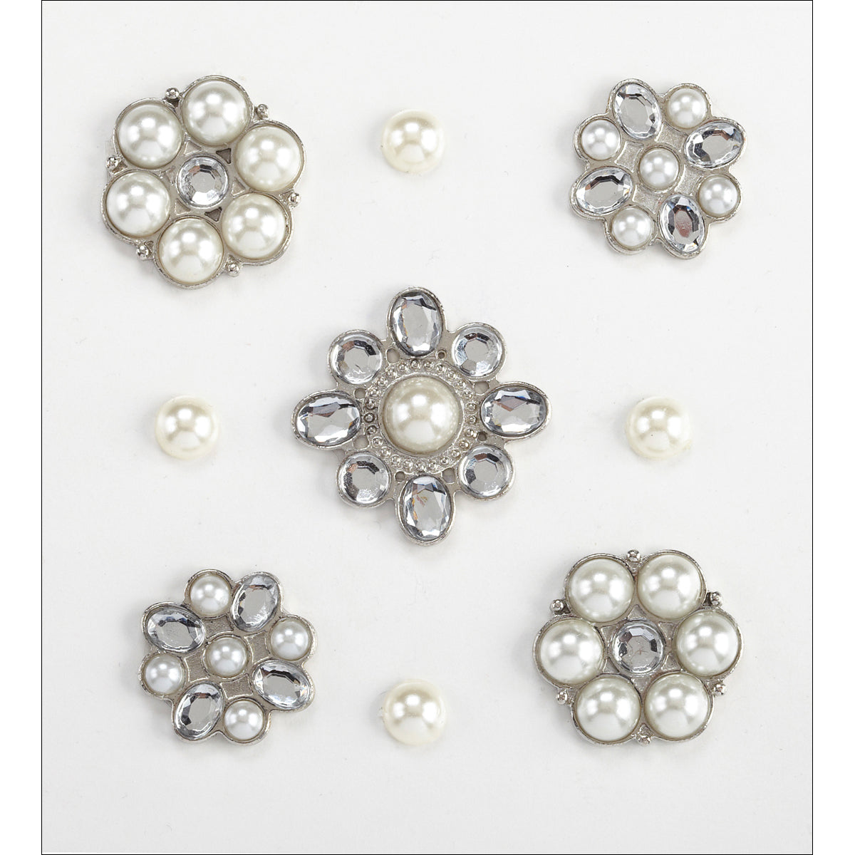 Jolee's Boutique Dimensional Stickers - Pearl & Gem Clusters, 9pcs