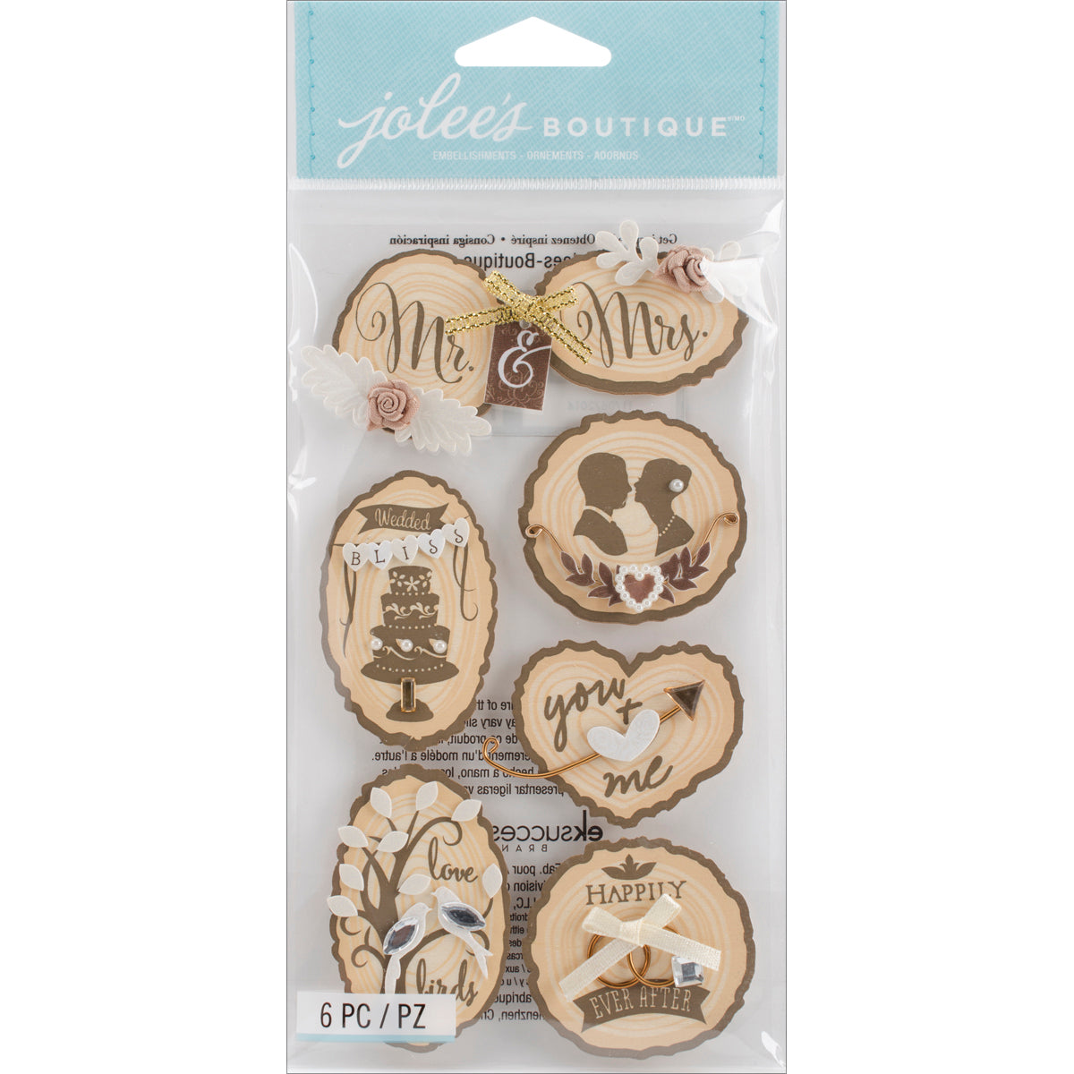 Jolee's Le Grande Dimensional Stickers - Wedding Icons