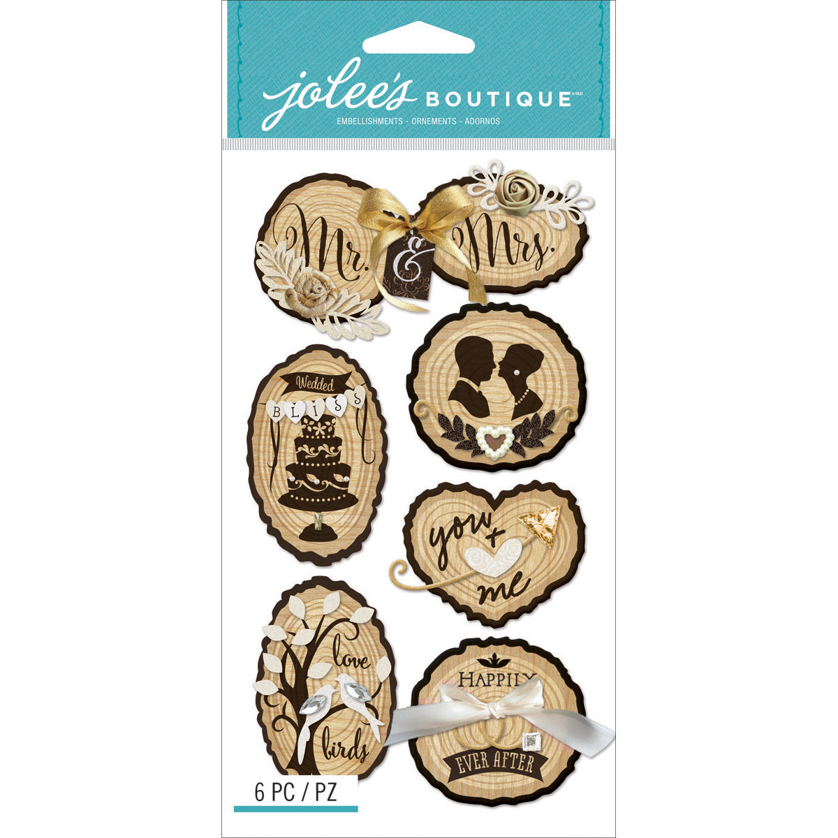 Jolee's Le Grande Dimensional Stickers - Wedding Icons