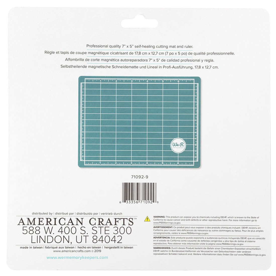 Mini Magnetic Cutting Mat & Ruler Set - 6