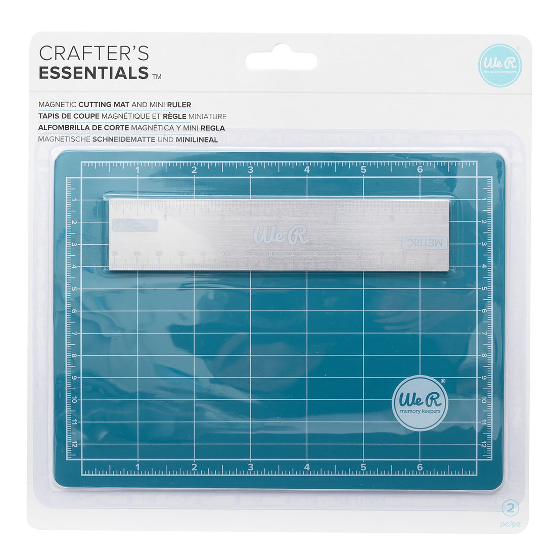 Mini Magnetic Cutting Mat & Ruler Set - 6