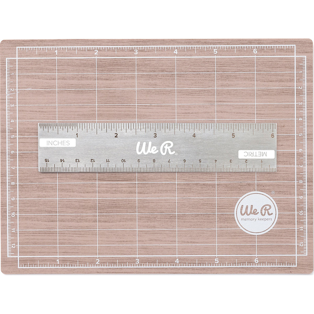 Mini Magnetic Cutting Mat & Ruler Set - 6" Ruler