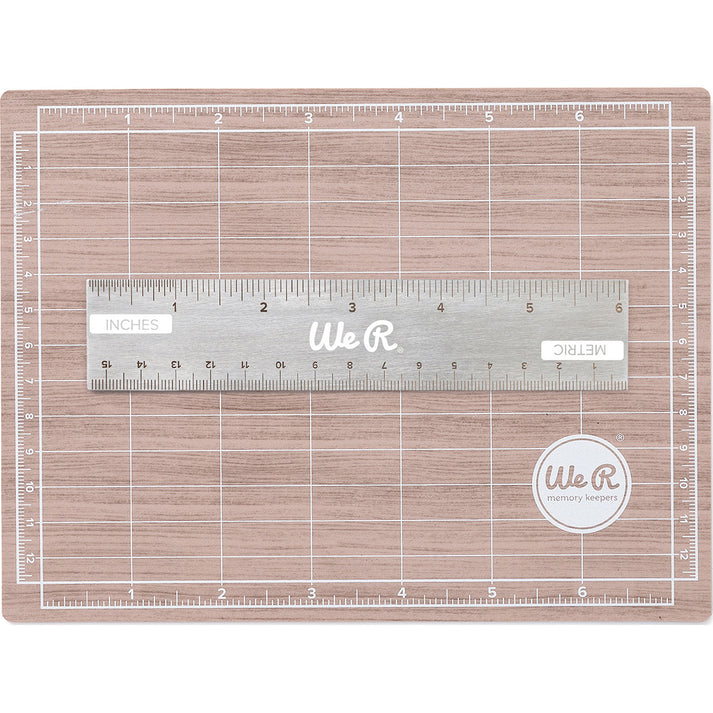Mini Magnetic Cutting Mat & Ruler Set - 6