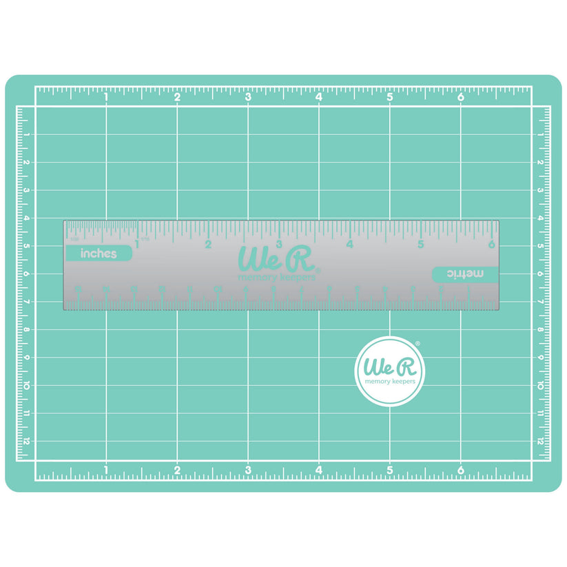 Mini Magnetic Cutting Mat & Ruler Set - 6