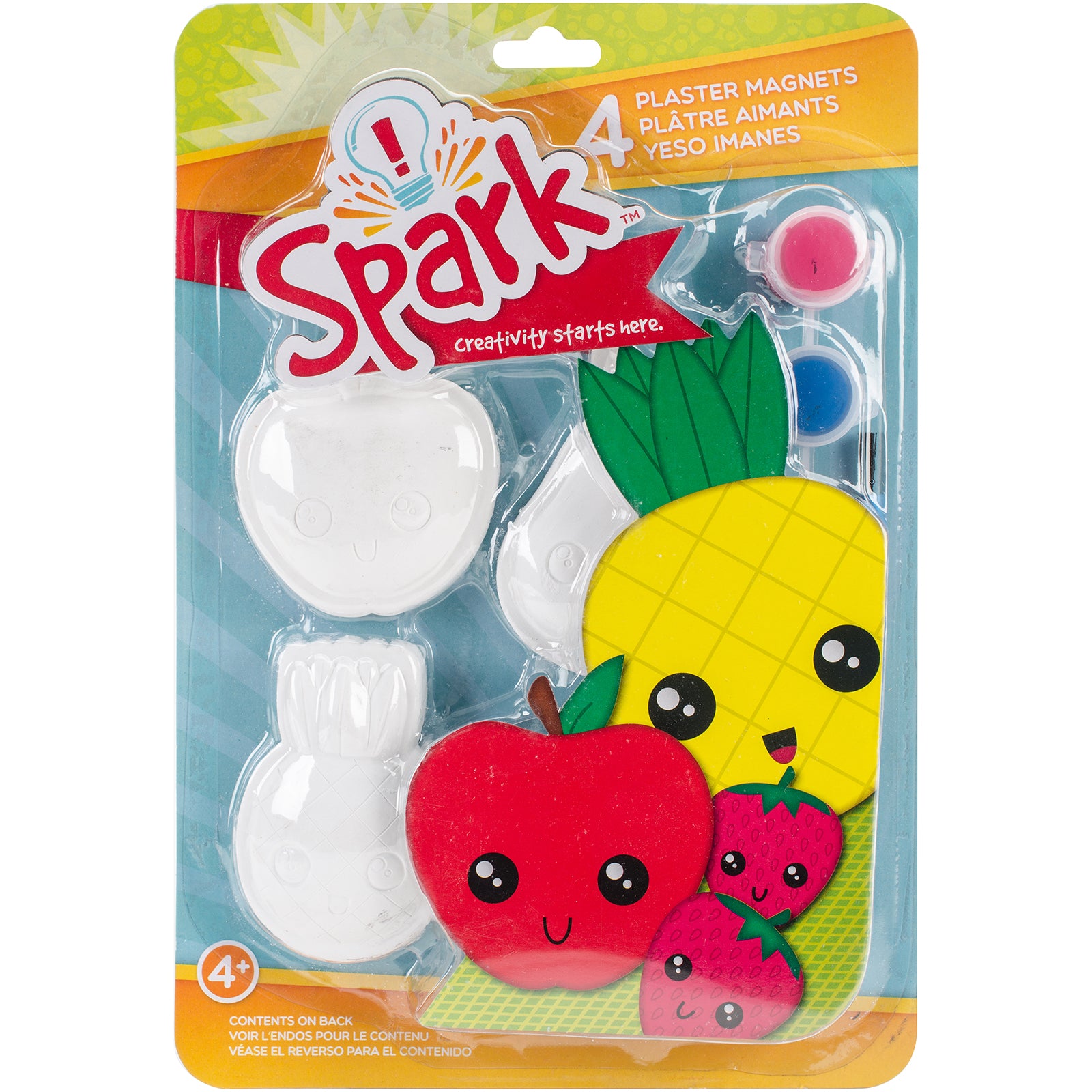 Spark Plaster Paint Your Own Fruit Magnet Kit - Makes 4