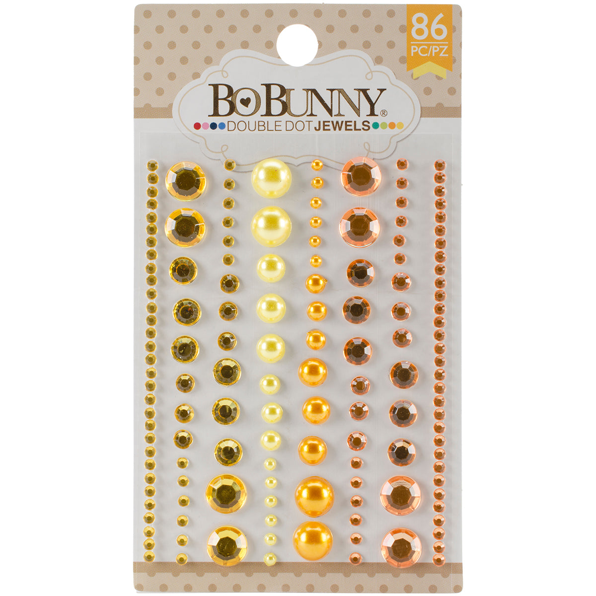 BoBunny Double Dot Jewels - Citrus, 86 pieces