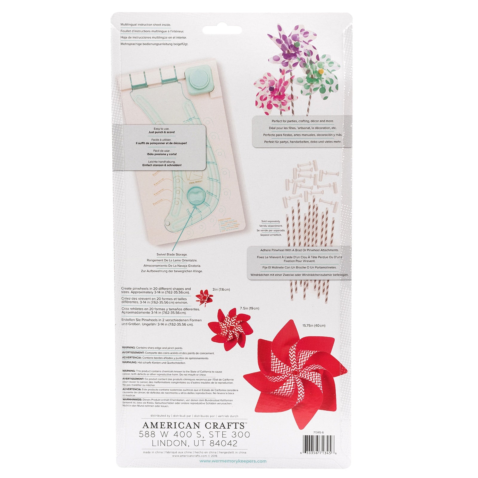 We R Makers Pinwheel Punch Board