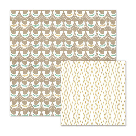 Two Turtle Doves Silver & Gold Double-Sided 12x12" Cardstock Pack