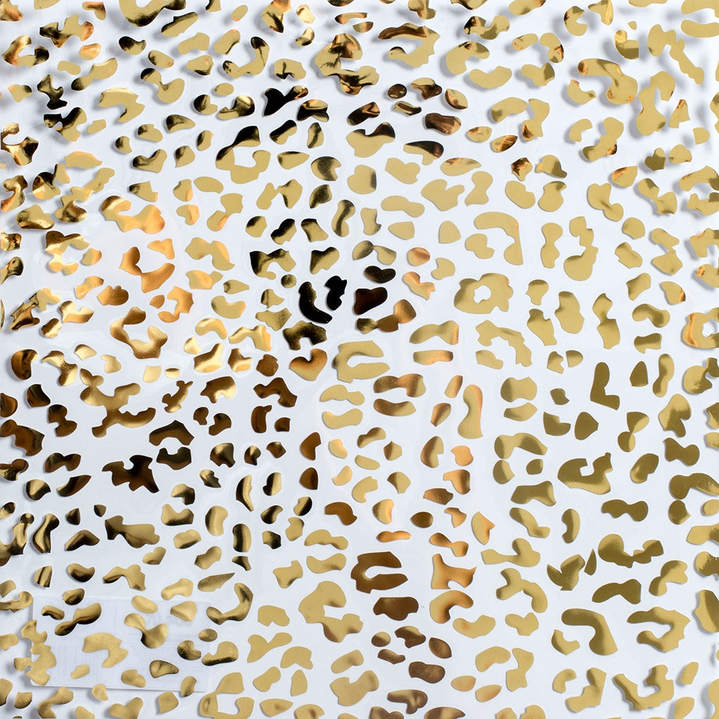 Gold Foil Cheetah Print 12x12" Printed Acetate Sheet