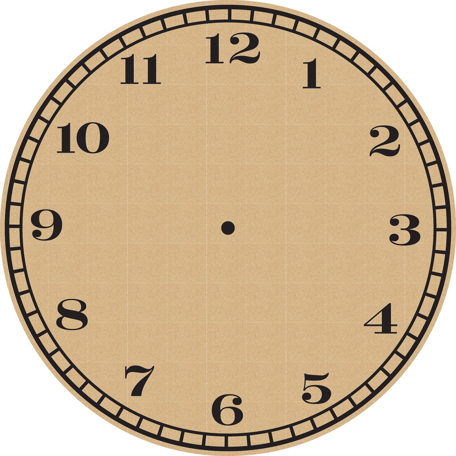 American Crafts Specialty Die-Cut 12x12" Cardstock - Clock, 12 sheets