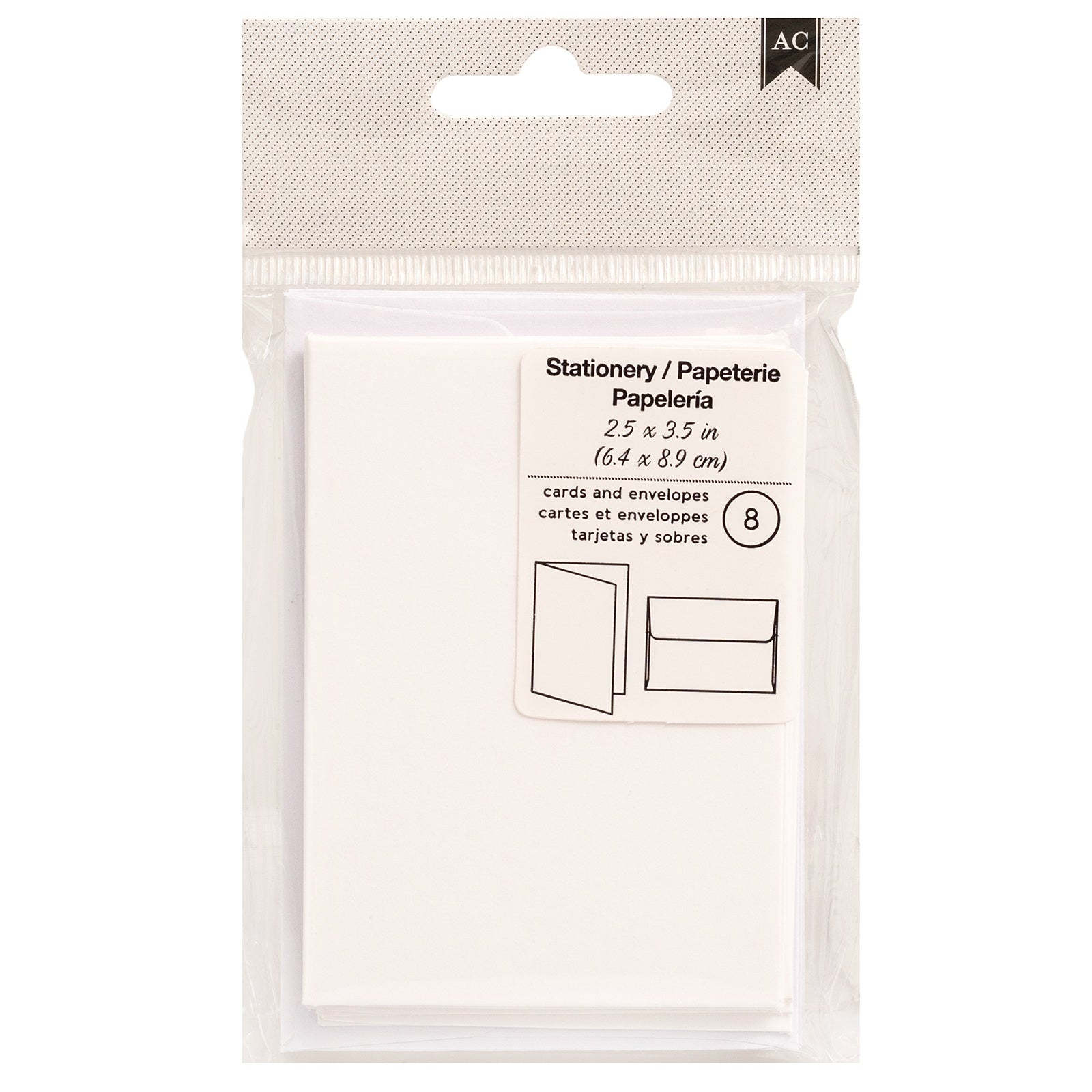 American Crafts Gift Cards with Envelopes - White, 8 pack
