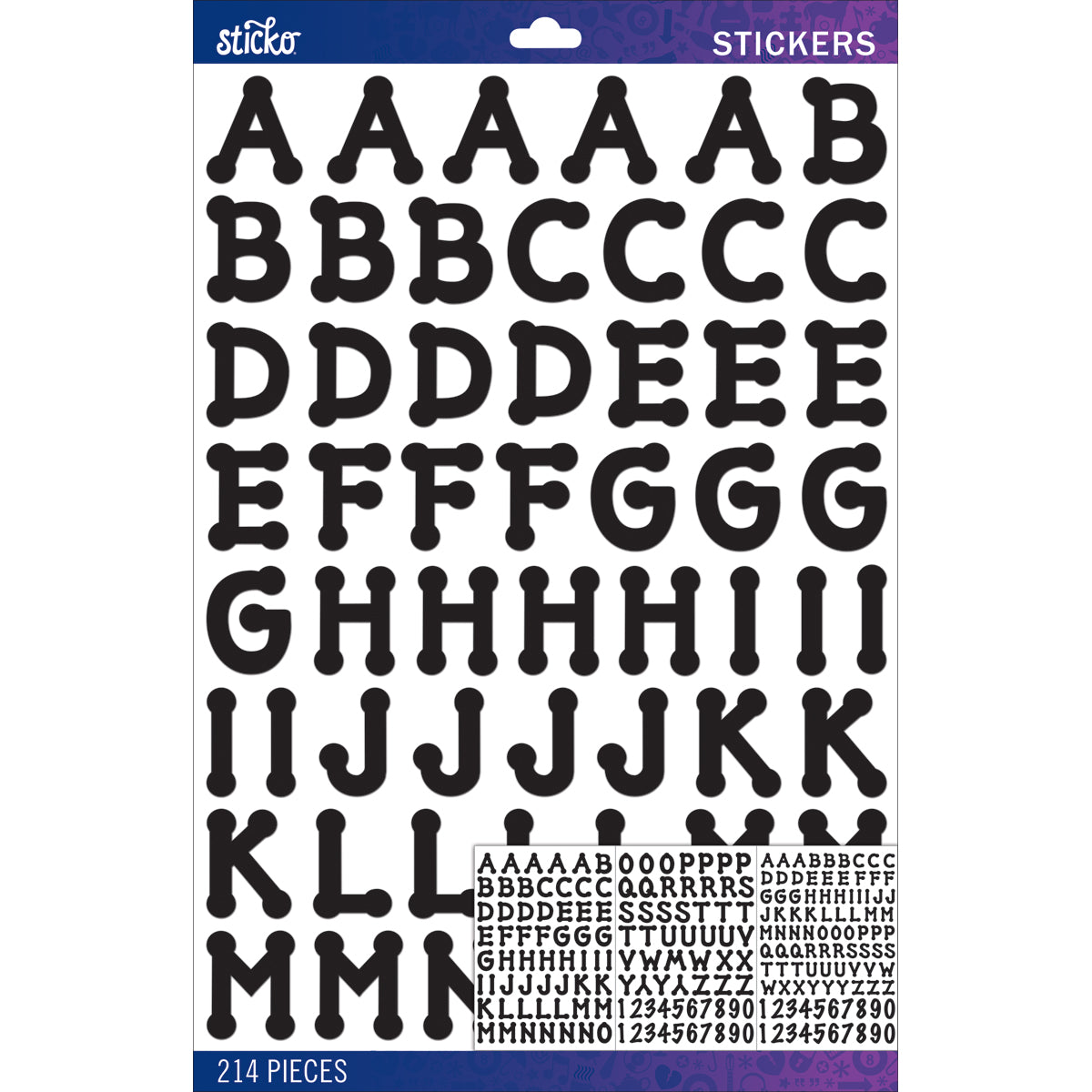 Sticko Alphabet Stickers - Black Dot Large