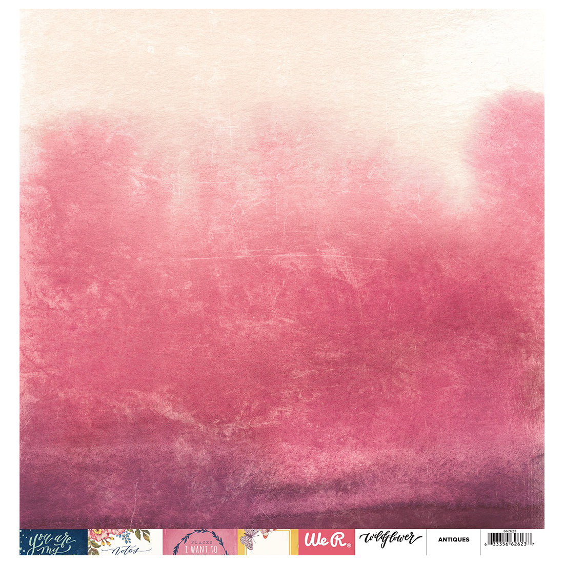 Wildflower Double-Sided 12x12" Cardstock - Antiques, 25 sheets