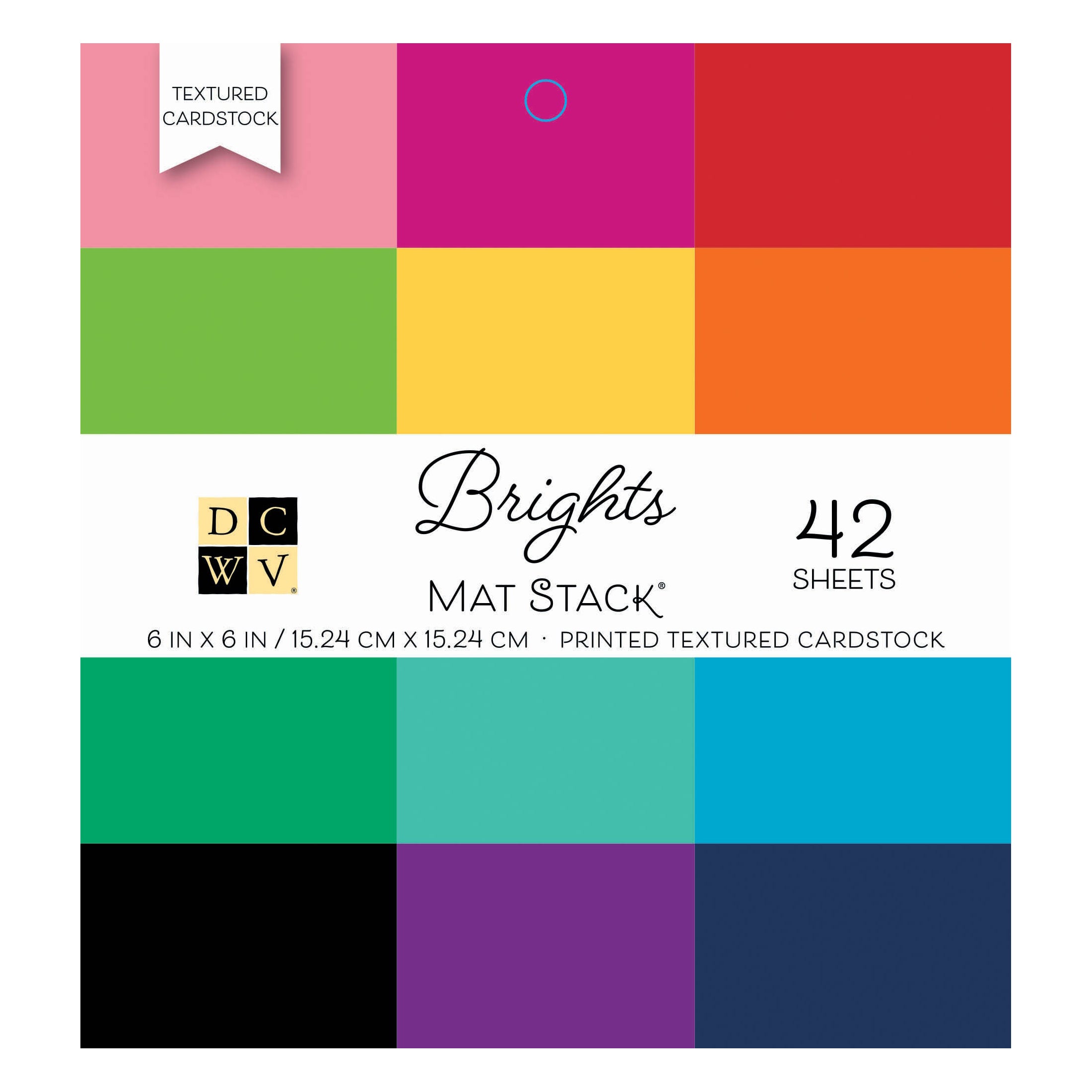 DCWV 6x6" Cardstock Stack - Textured Solid Brights