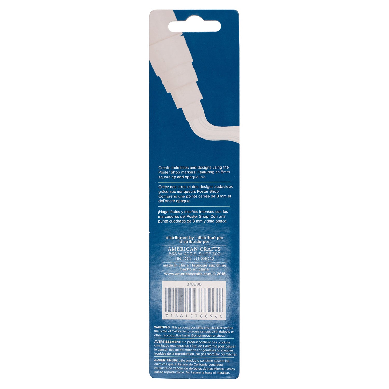 American Crafts Poster Shop 8mm Opaque White Marker