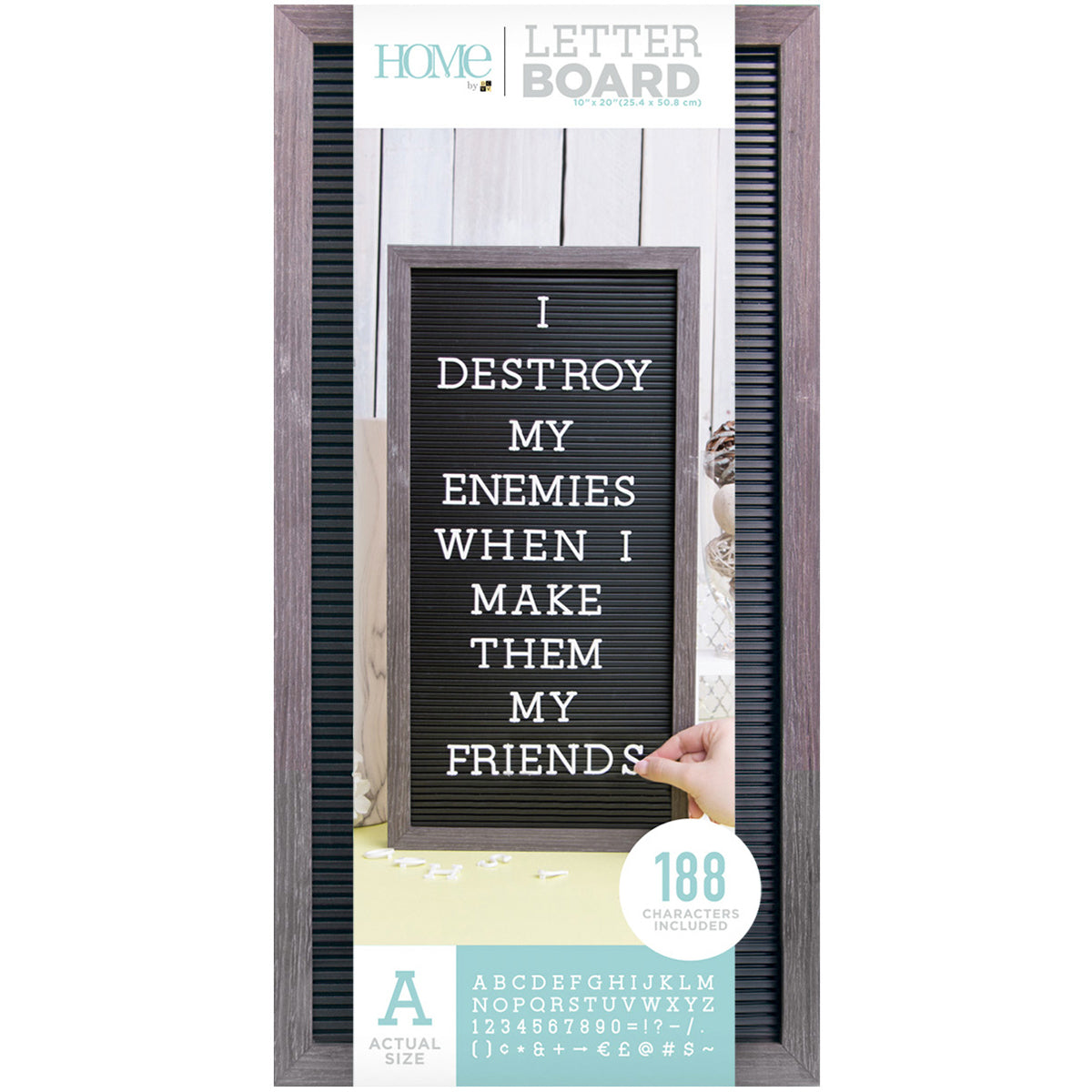 DCWV Framed Black Letterboard