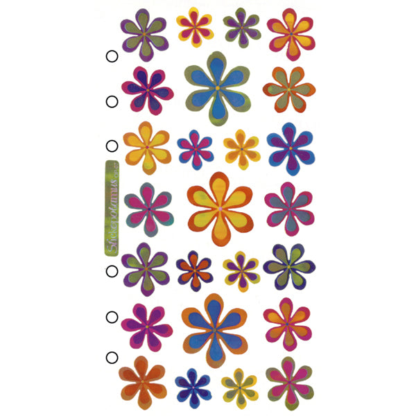 Sticko Stickers - Funky Flowers, 25pcs