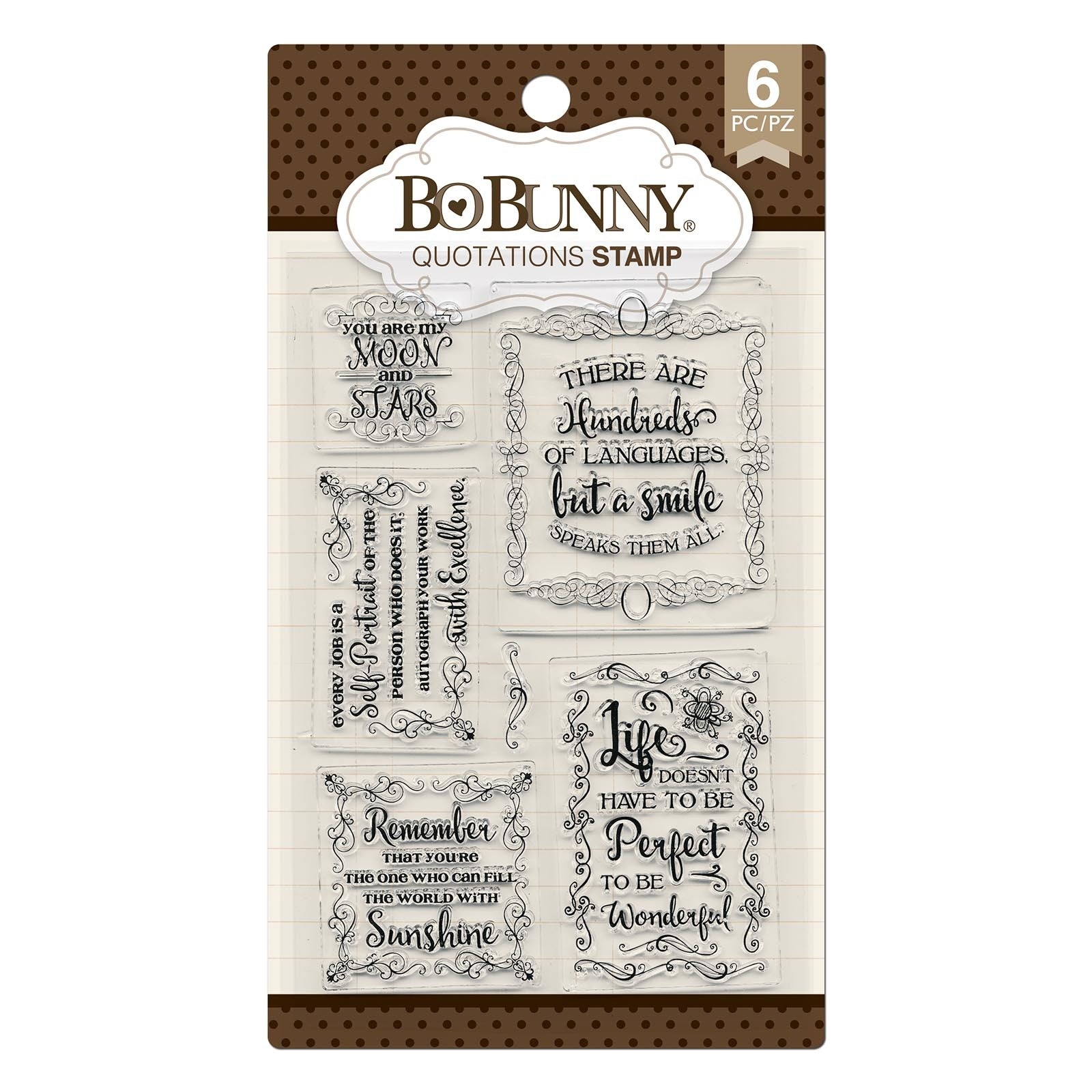 BoBunny Quotations Clear Stamps Set