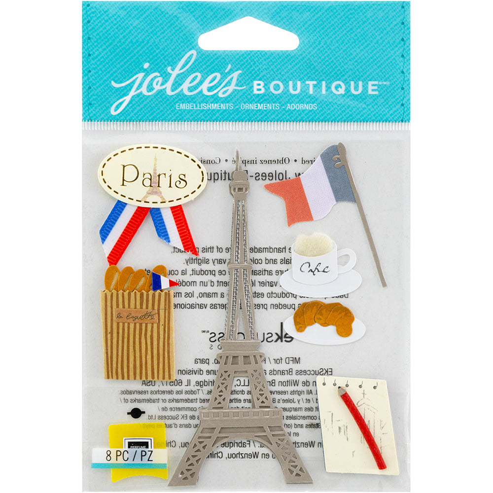 Jolee's Boutique Dimensional Stickers - Paris, 8pcs