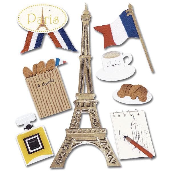 Jolee's Boutique Dimensional Stickers - Paris, 8pcs