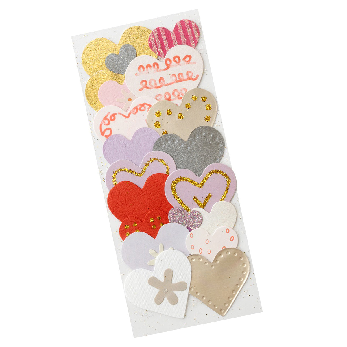 Jolee's By You Dimensional Stickers - Pink & Gold Hearts