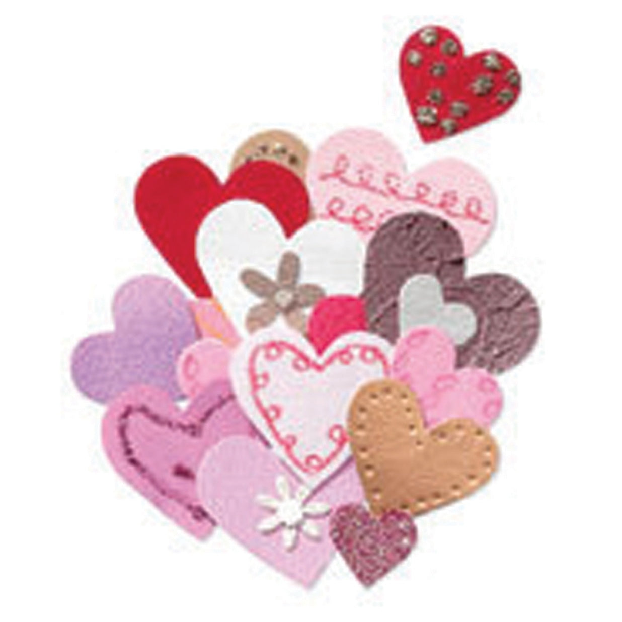 Jolee's By You Dimensional Stickers - Pink & Gold Hearts