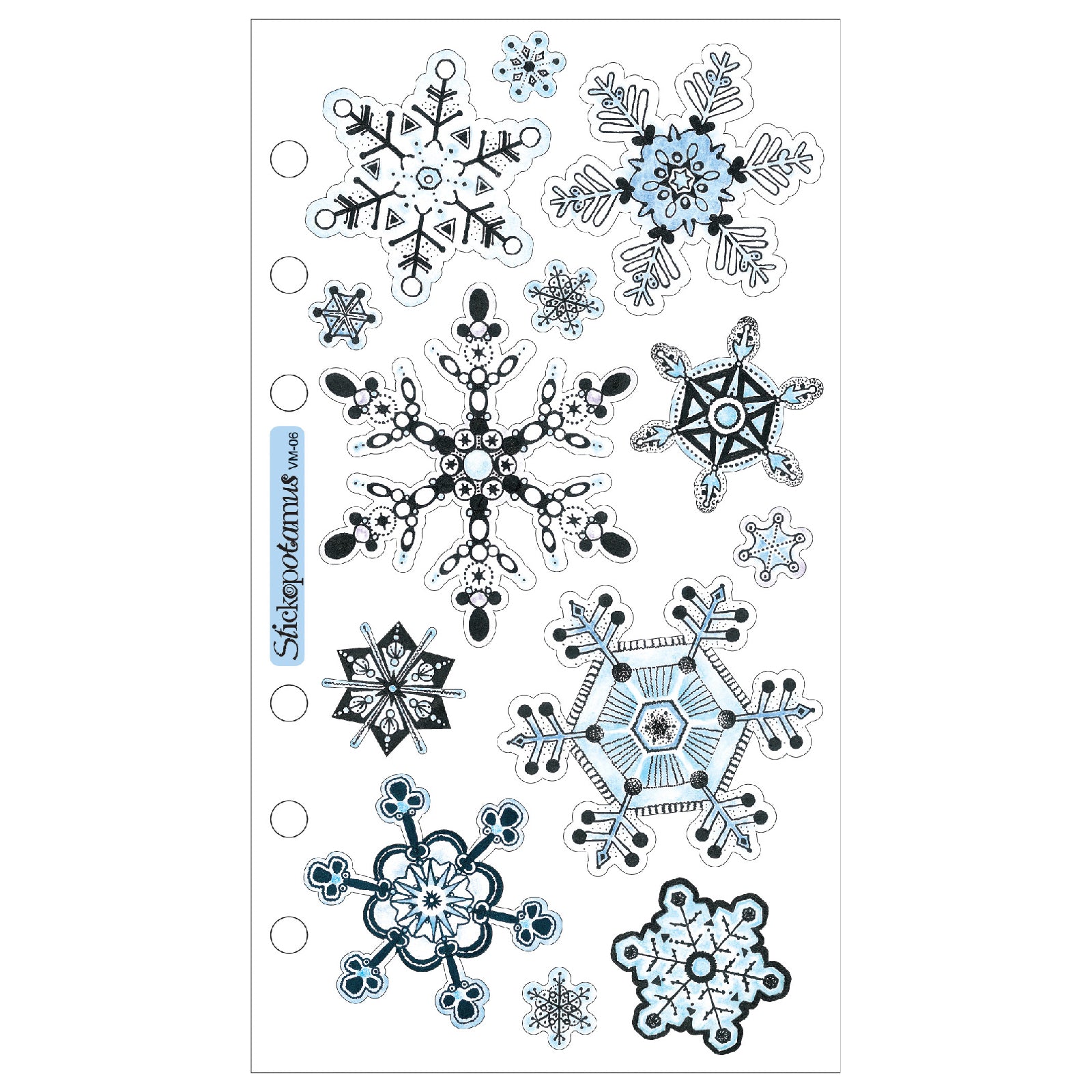 Sticko Vellum Snowflakes Stickers, 13 pcs