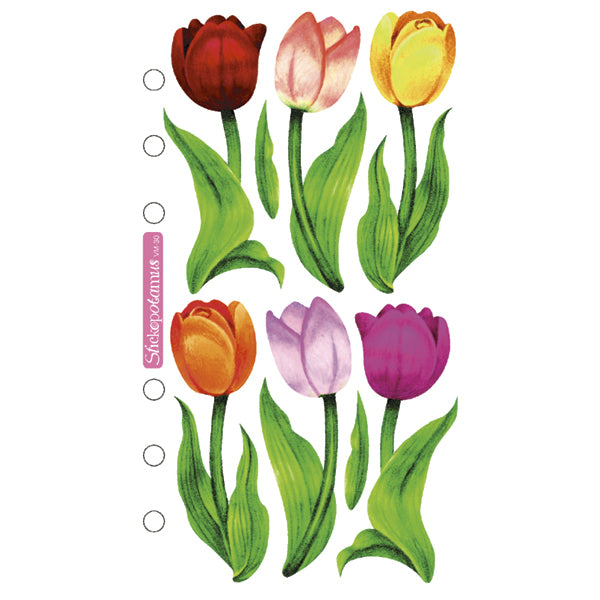 Sticko Vellum Stickers - Tulips, 8pcs