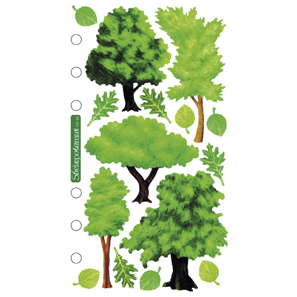 Sticko Vellum Stickers - Trees, 15pcs