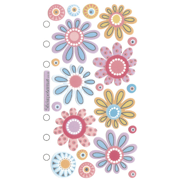 Sticko Vellum Stickers - Crazy Daisies, 20pcs