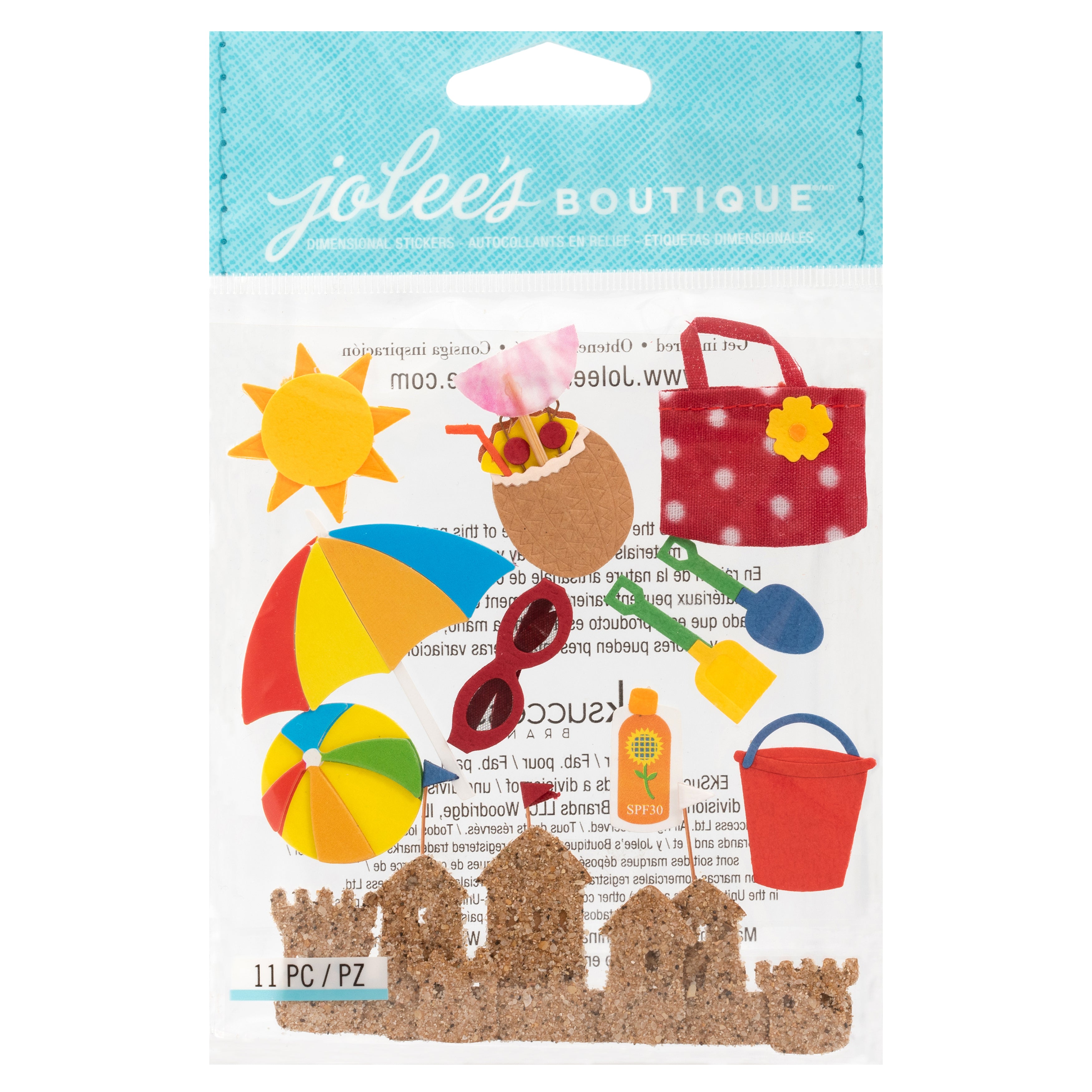 Jolee's Boutique Fun at the Beach Dimensional Sticker Set