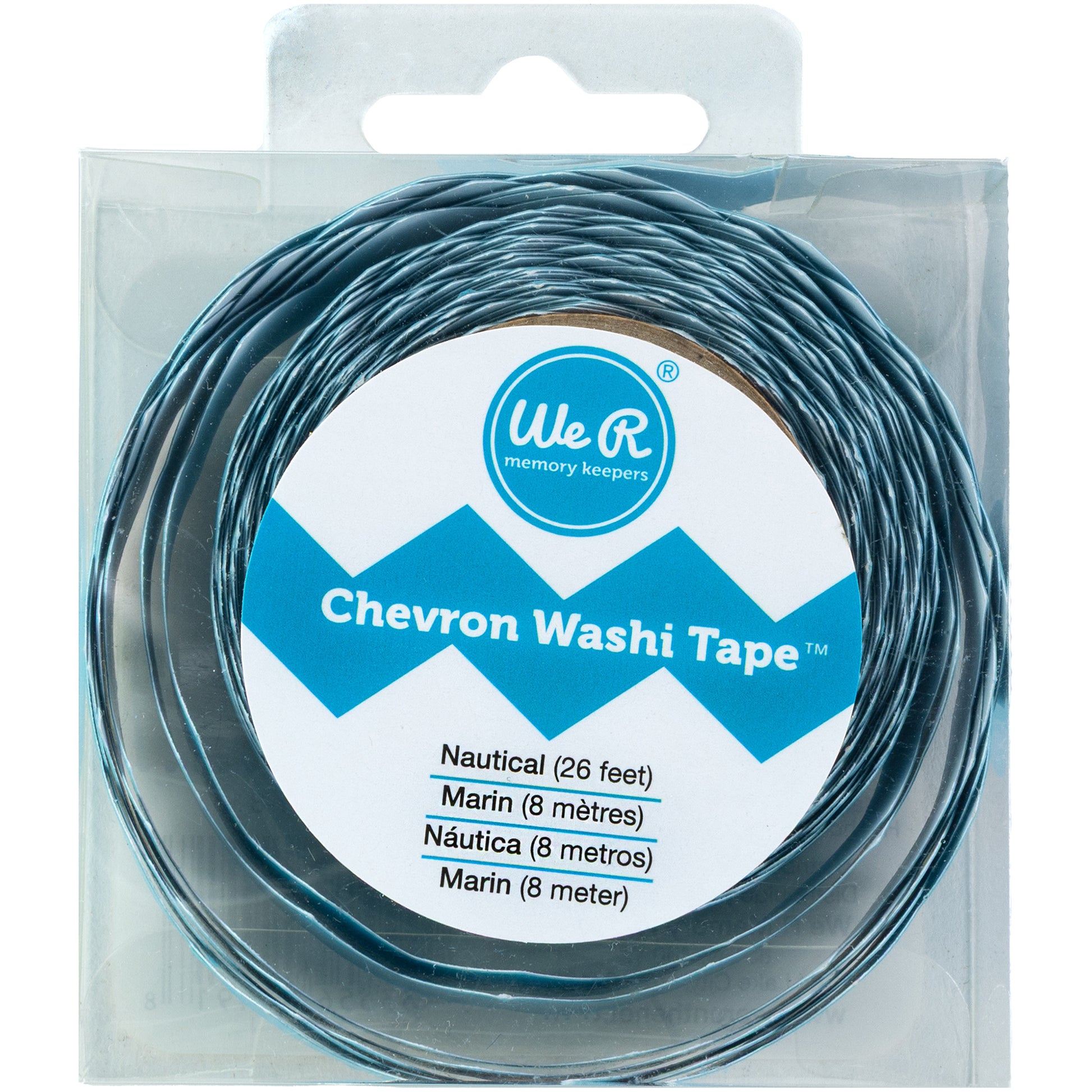 We R Makers 1" Nautical Blue Chevron Washi Tape Roll