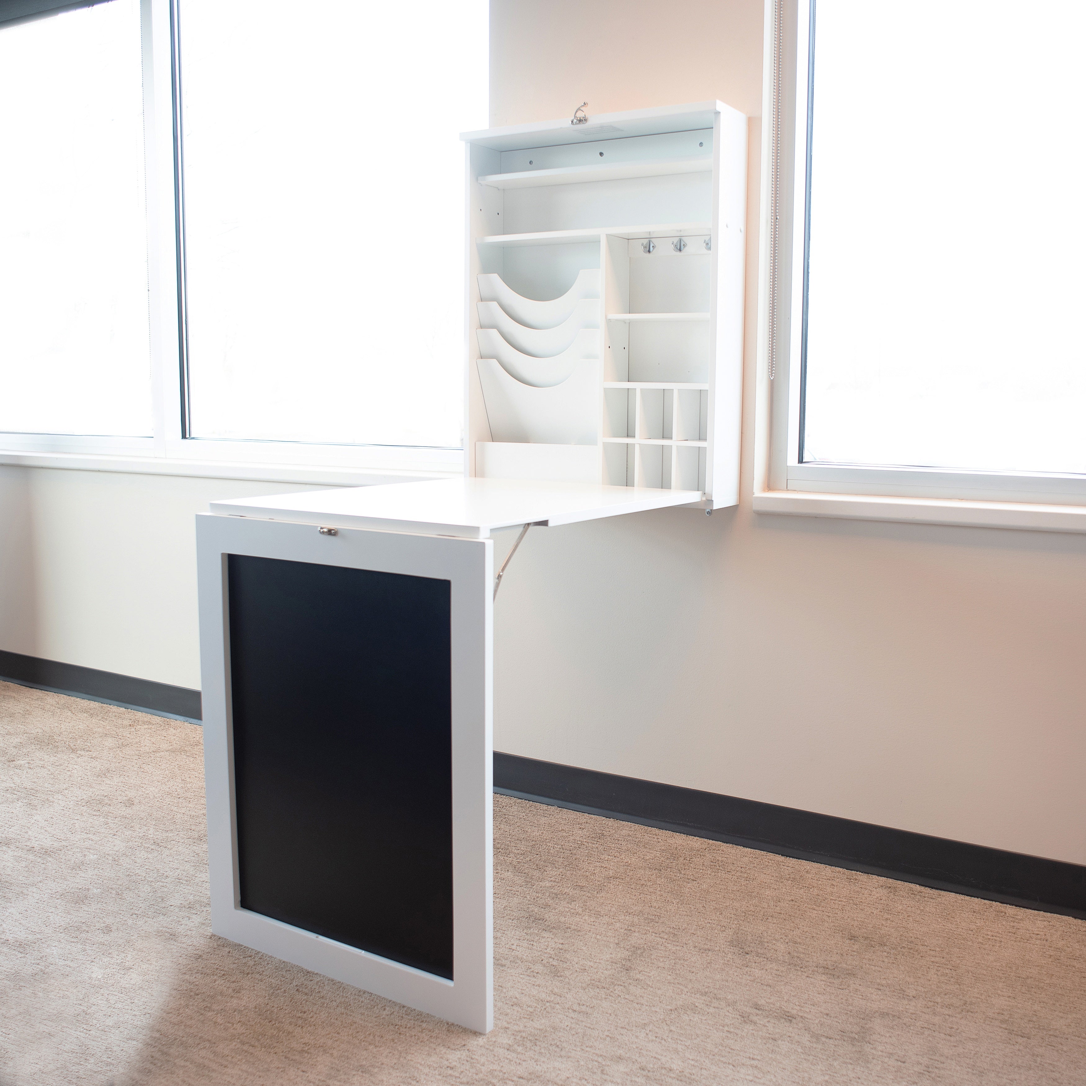 We R All Purpose Fold Down Table with Framed Chalkboard Front