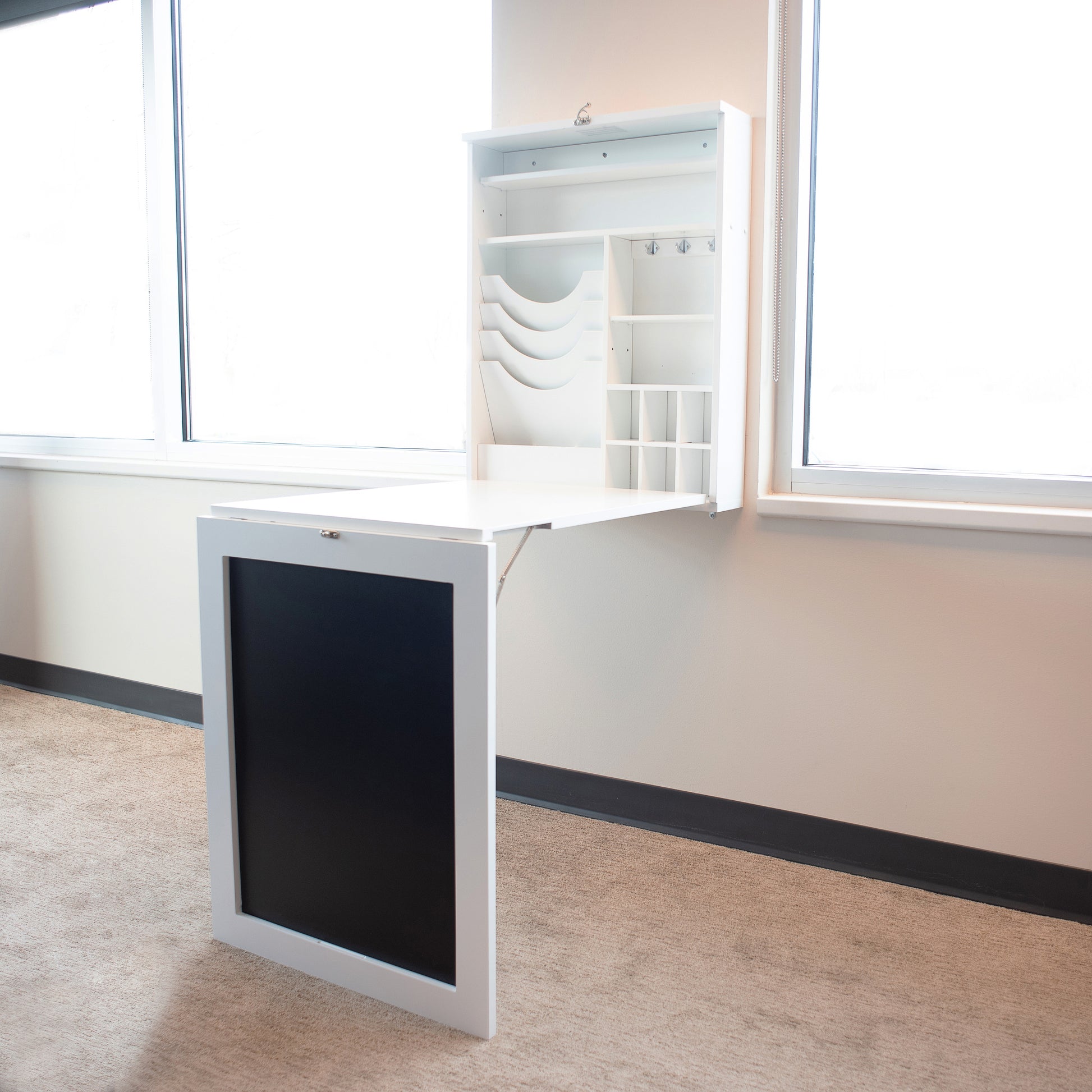 We R All Purpose Fold Down Table with Framed Chalkboard Front