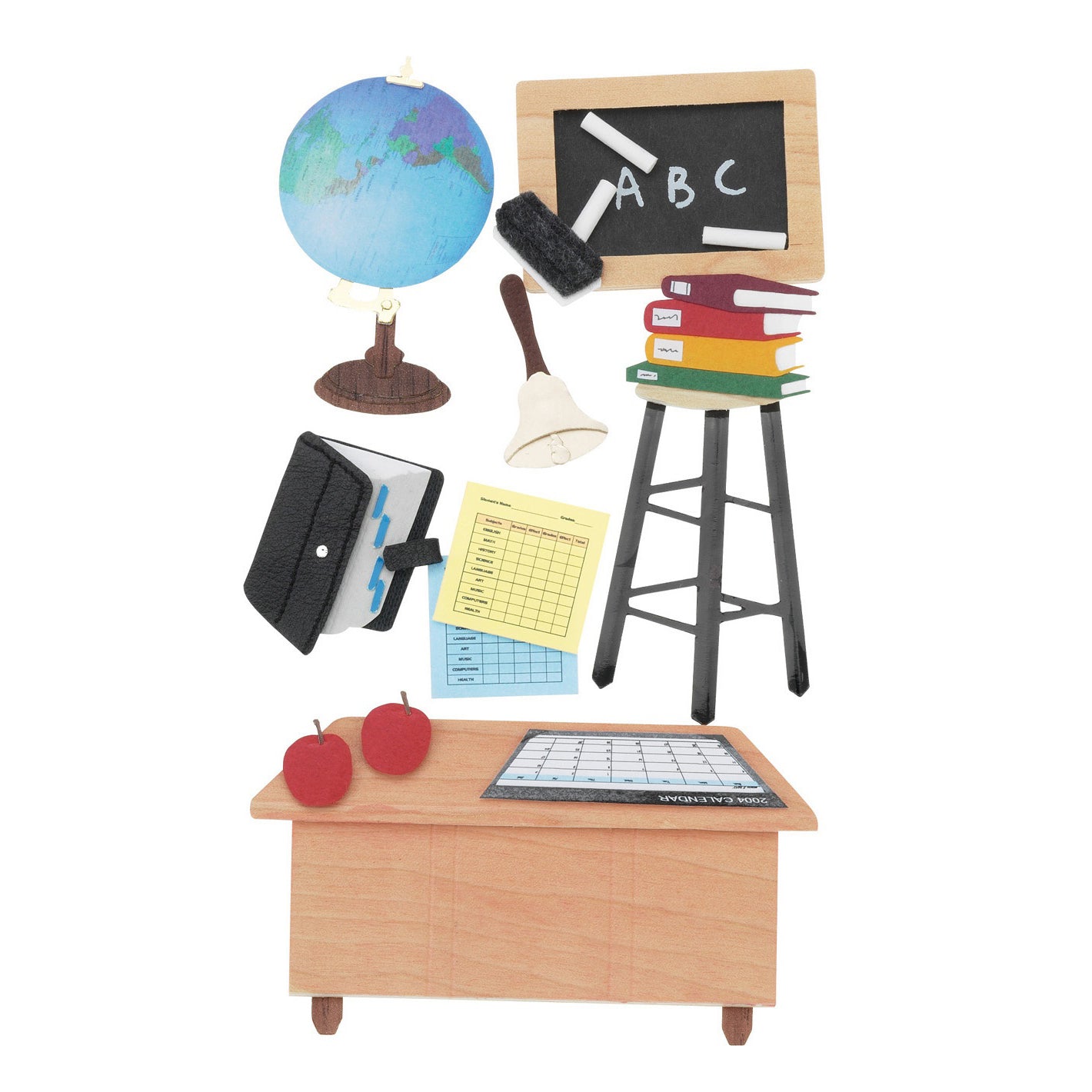 Jolee's Boutique Le Grande Dimensional Stickers - Teacher, 7pcs