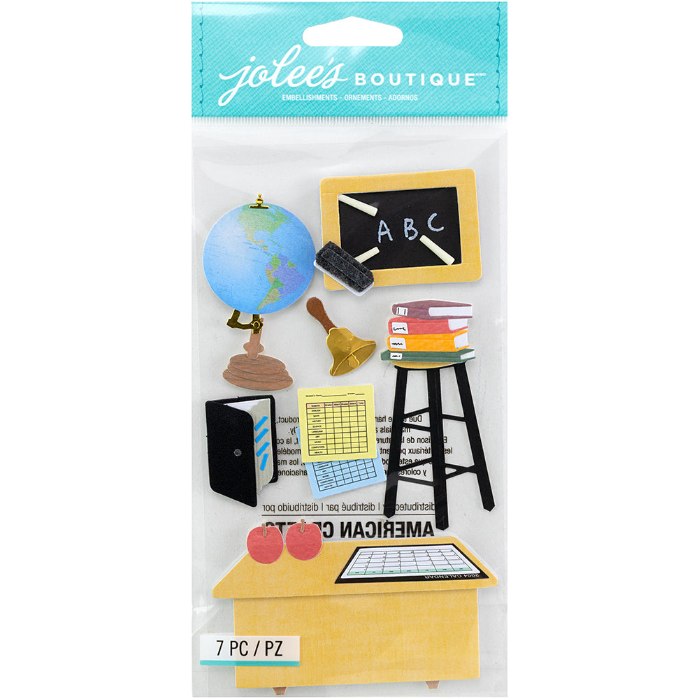 Jolee's Boutique Le Grande Dimensional Stickers - Teacher, 7pcs
