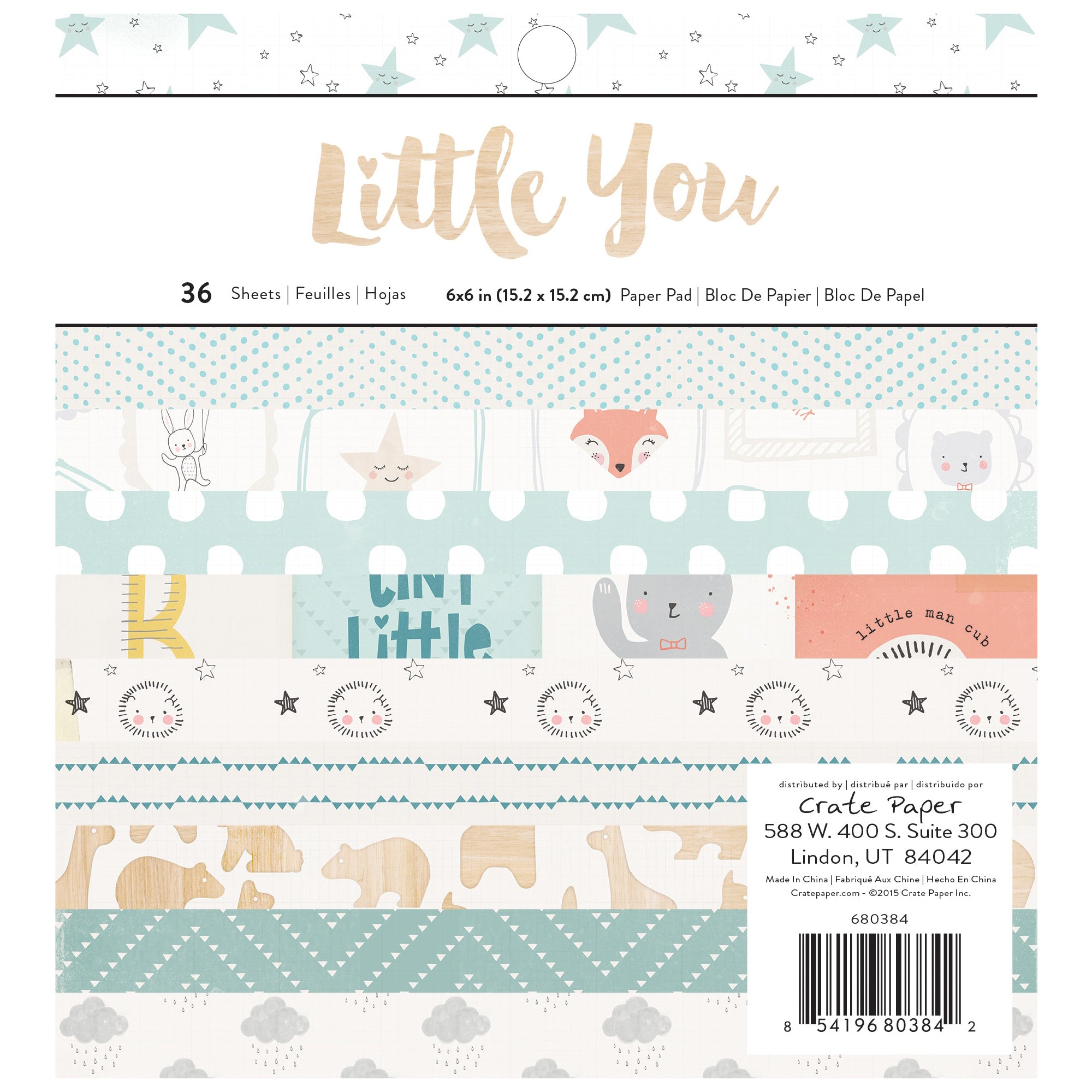 Little You Boy Single-Sided 6x8" Card Making Pad from Crate Paper