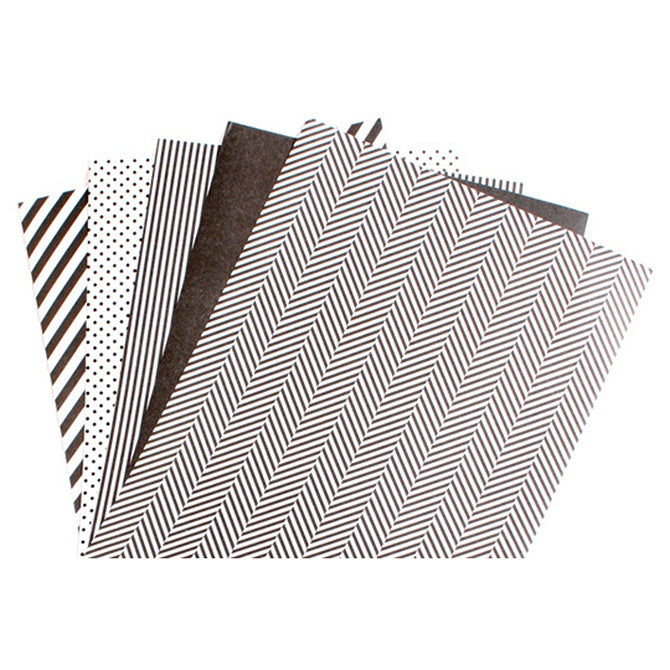 Shape 'n Tape Black 6x12" Printed Washi Sheets Set