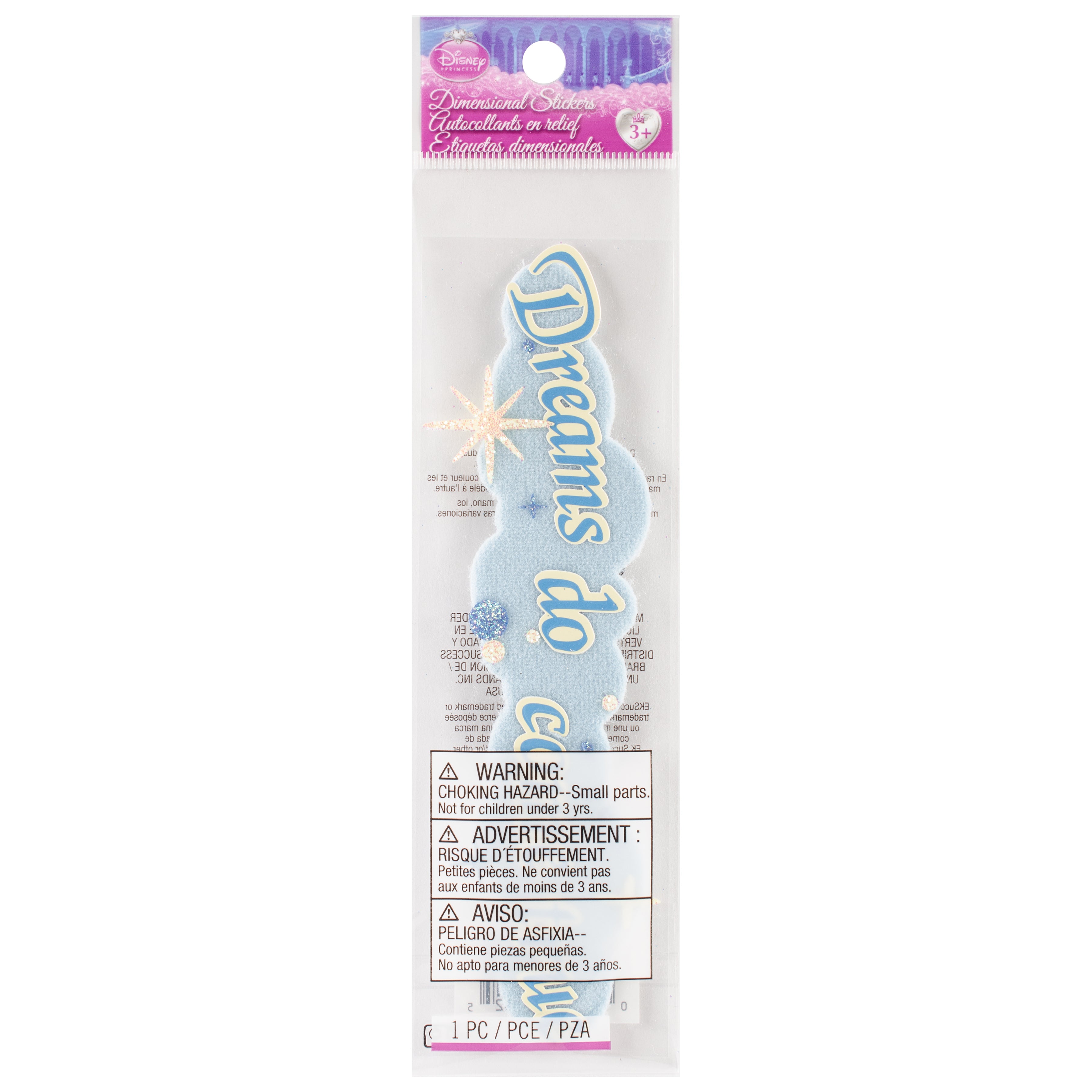 Ek Success Disney Title Dimensional Stickers - Dreams Do Come True