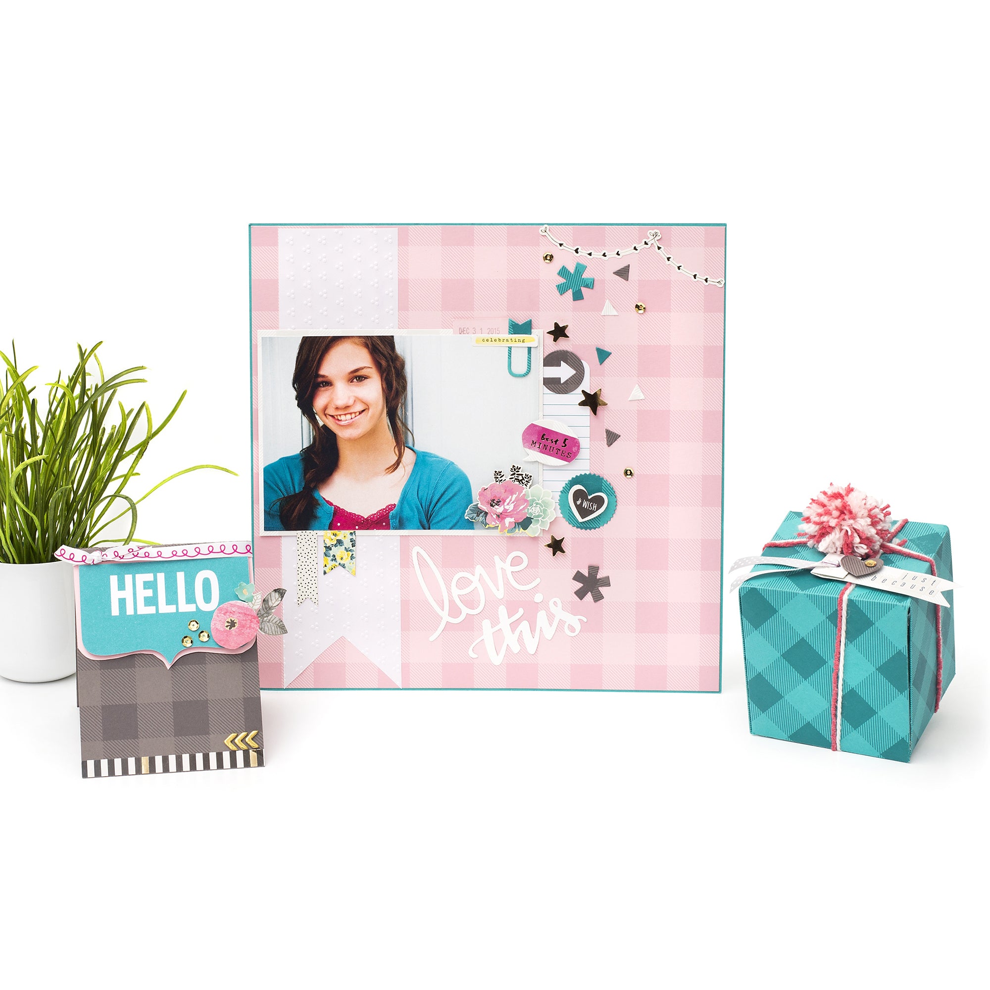 Bazzill 12x12" Plaid Cardstock Packs